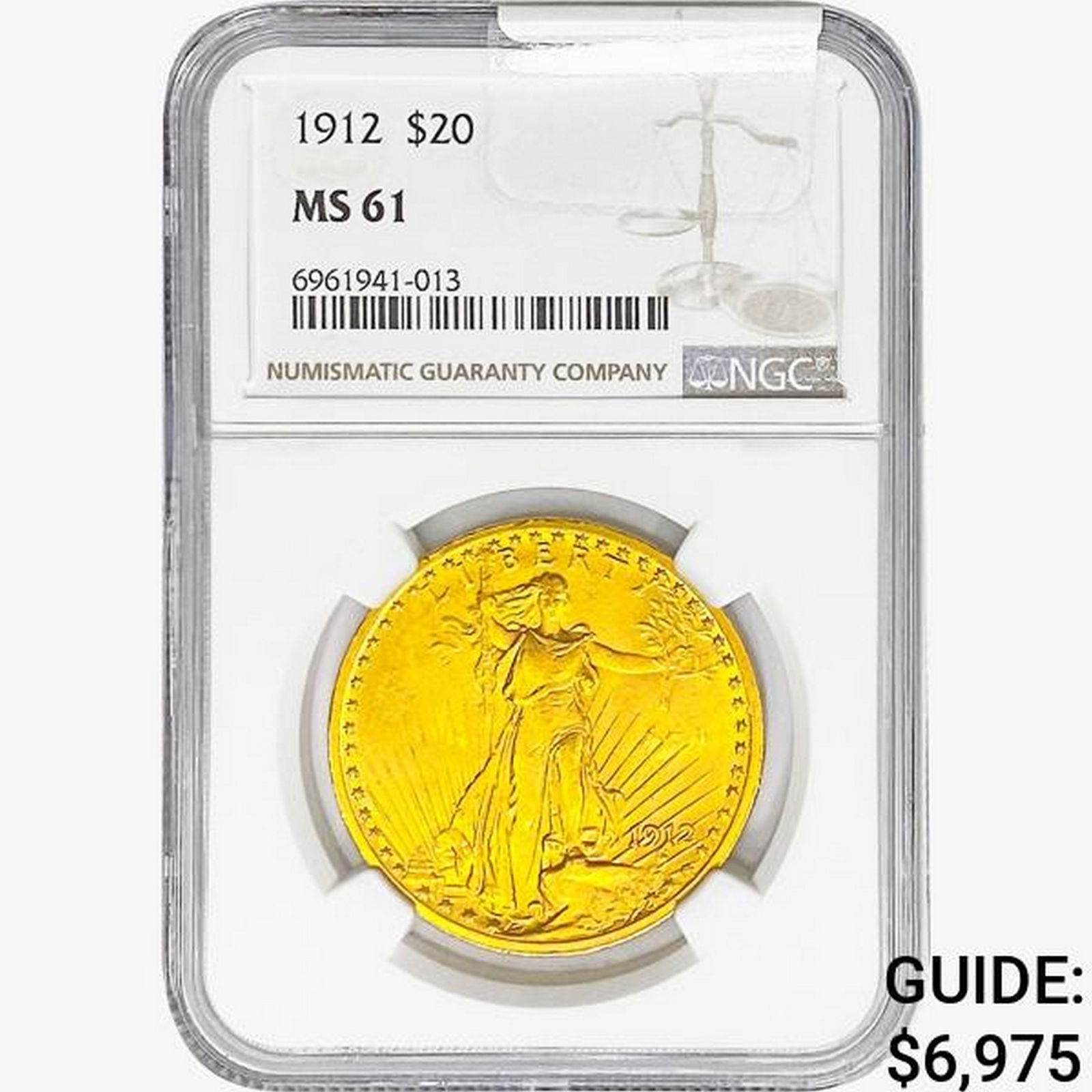 1912 $20 Gold Double Eagle NGC MS61 (1 of 2)