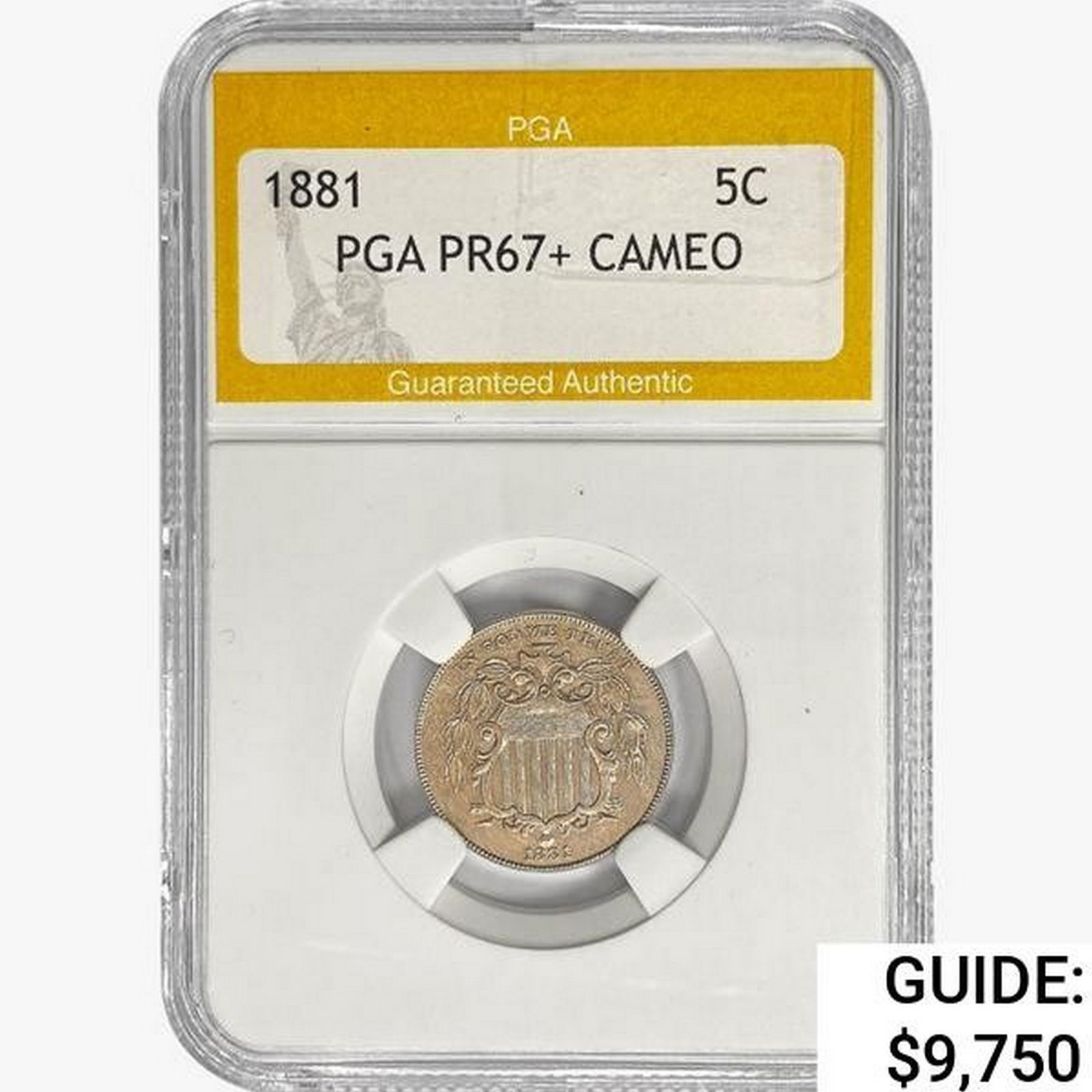 1881 Shield Nickel PGA PR67+ Cameo (1 of 2)