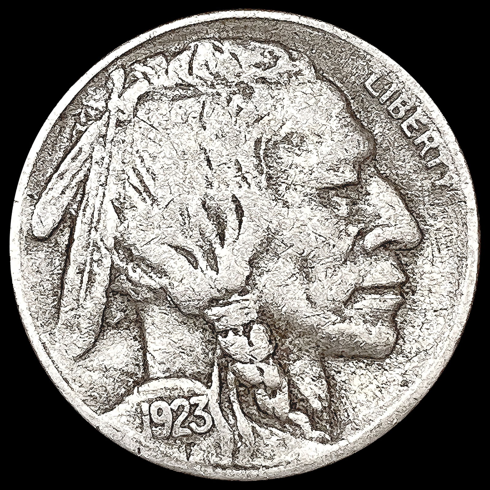 1923-S Buffalo Nickel NEARLY UNCIRCULATED (1 of 2)