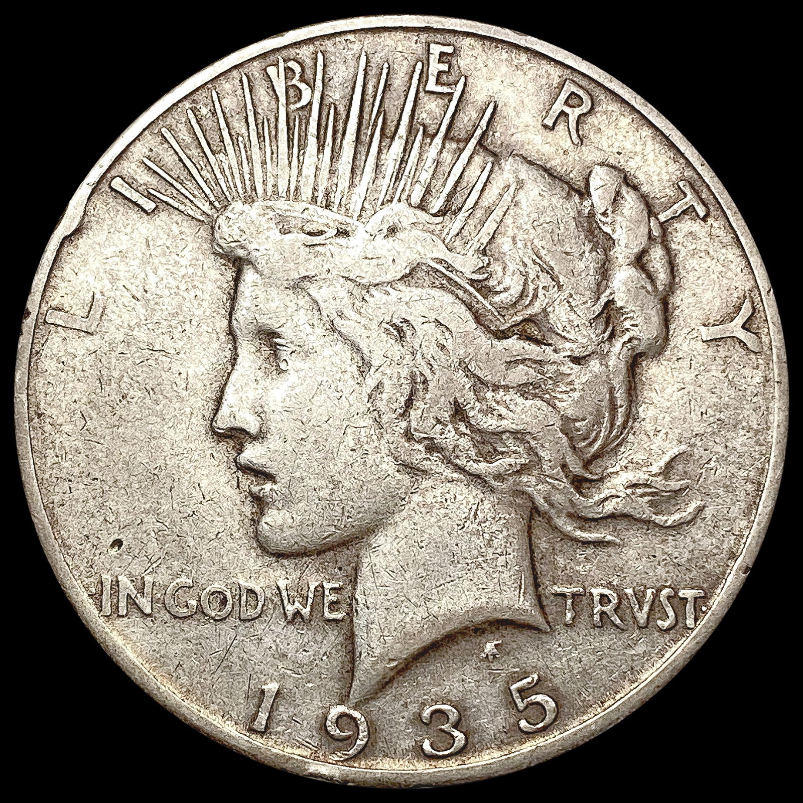 1935-S Silver Peace Dollar LIGHTLY CIRCULATED (1 of 2)