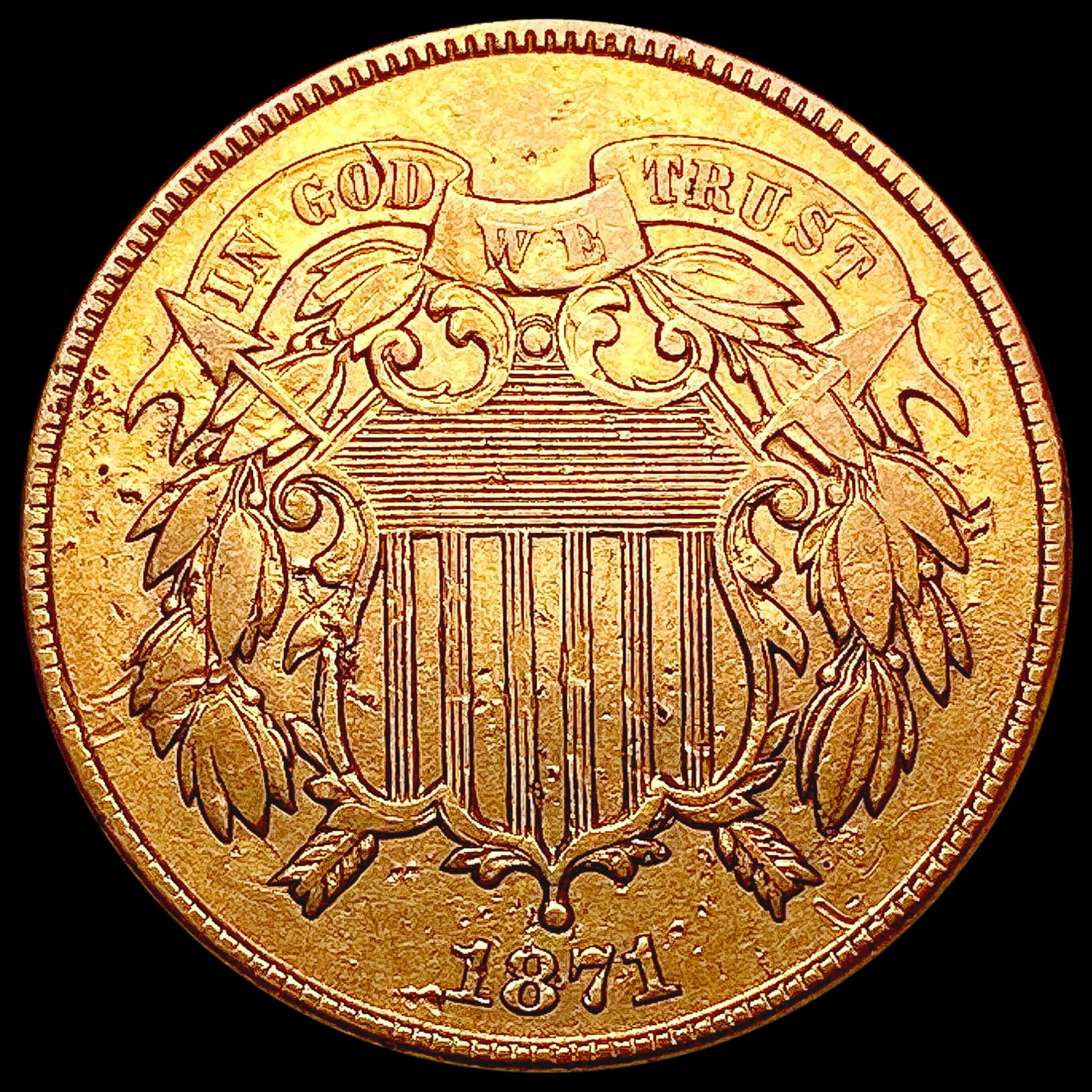 1871 Two Cent Piece UNCIRCULATED (1 of 2)