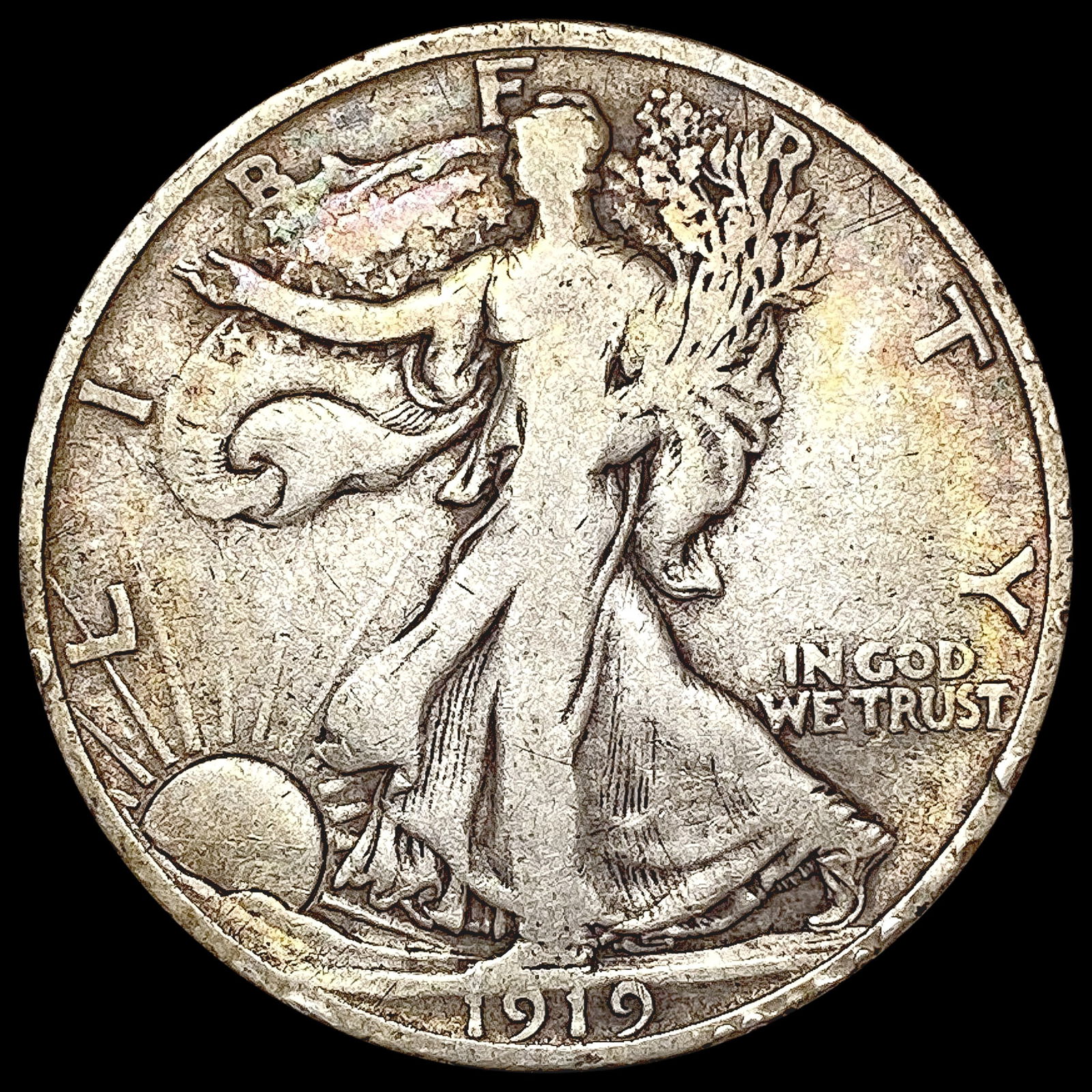 1919-D Walking Liberty Half Dollar NICELY CIRCULATED (1 of 2)