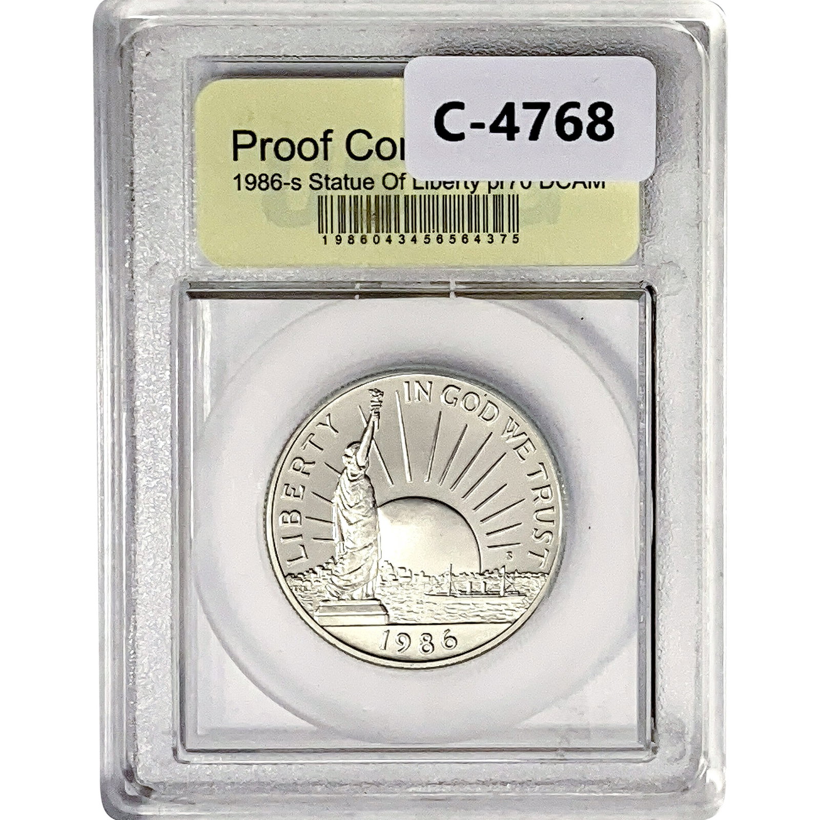 1986-S 50C Proof CM Statue of Liberty USCG PR70 DCAM: 1986-S 50C Proof CM Statue of Liberty USCG PR70 DCAM