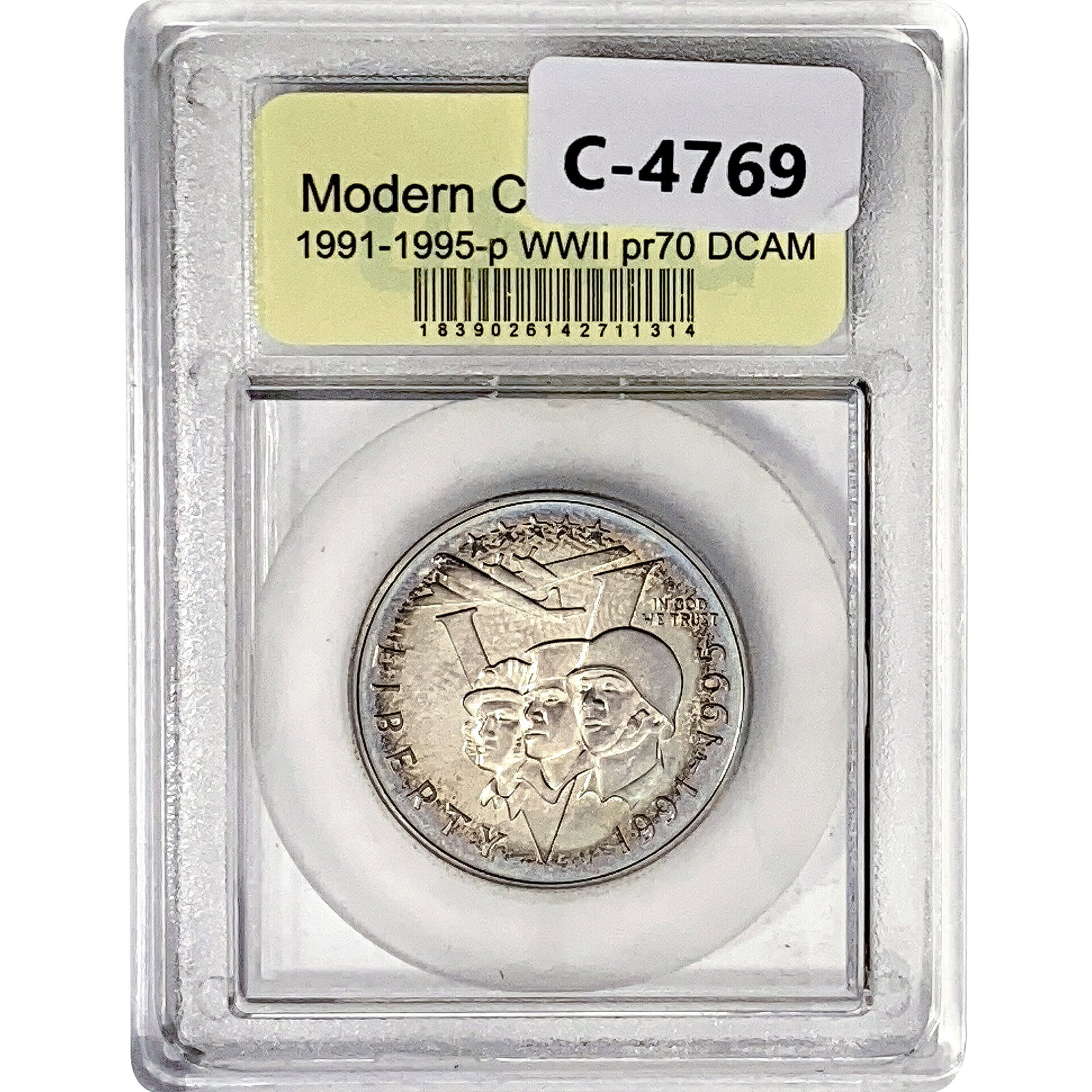 1991-1995-P 50C Modern CM WWII USCG PR70 DCAM: 1991-1995-P 50C Modern CM WWII USCG PR70 DCAM