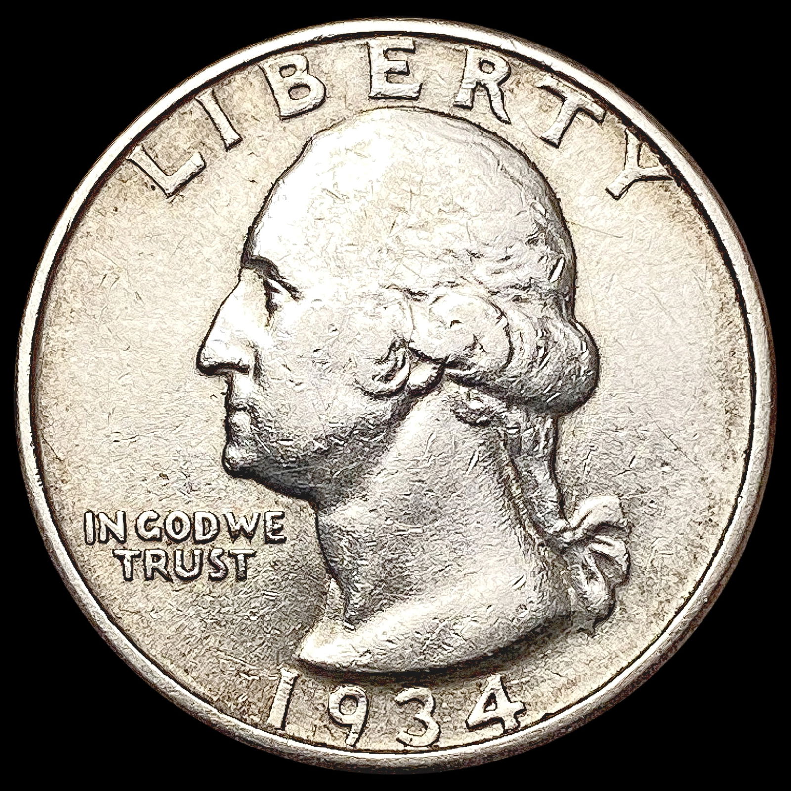 1934-D Washington Silver Quarter UNCIRCULATED (1 of 2)