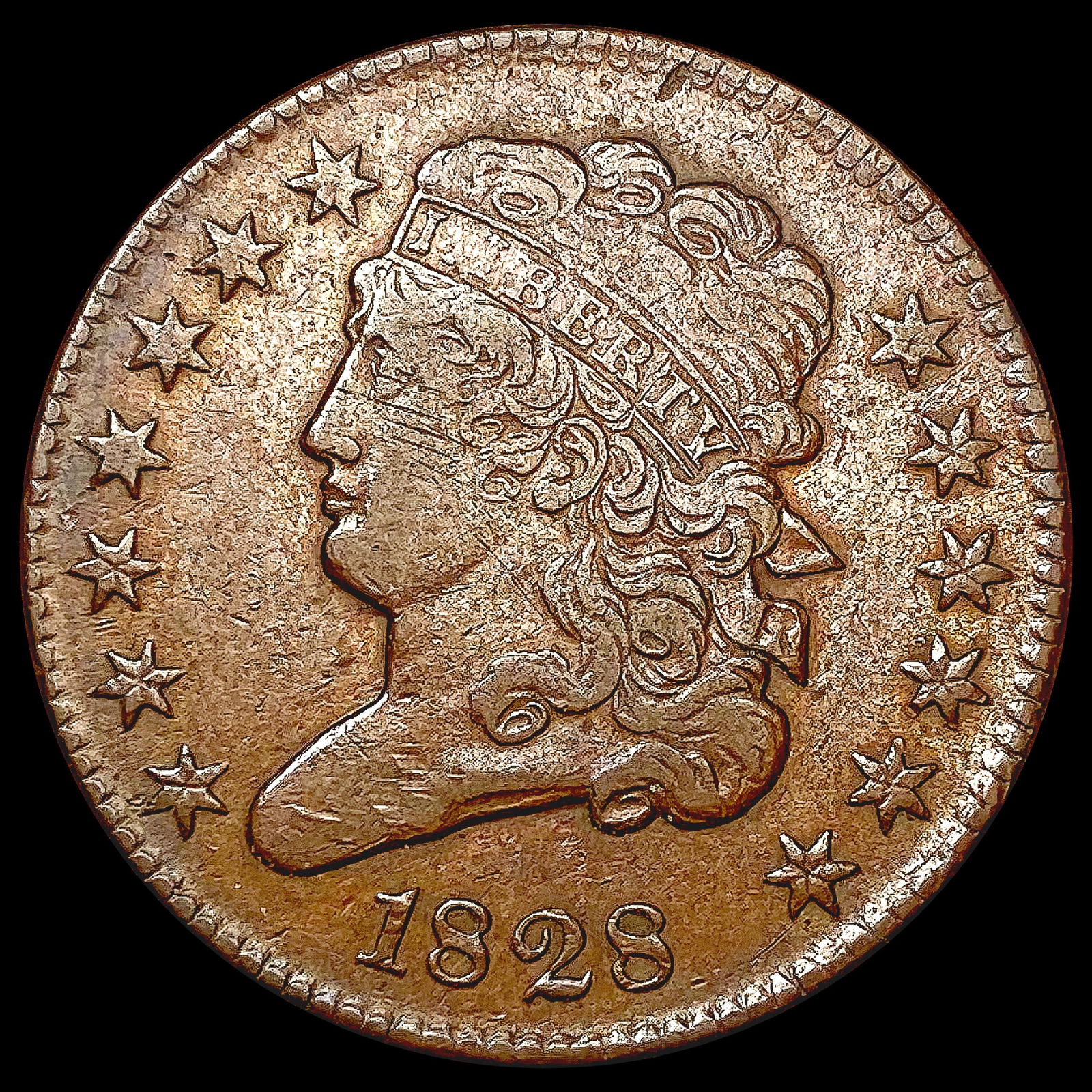 1828 Classic Head Half Cent CLOSELY UNCIRCULATED (1 of 2)