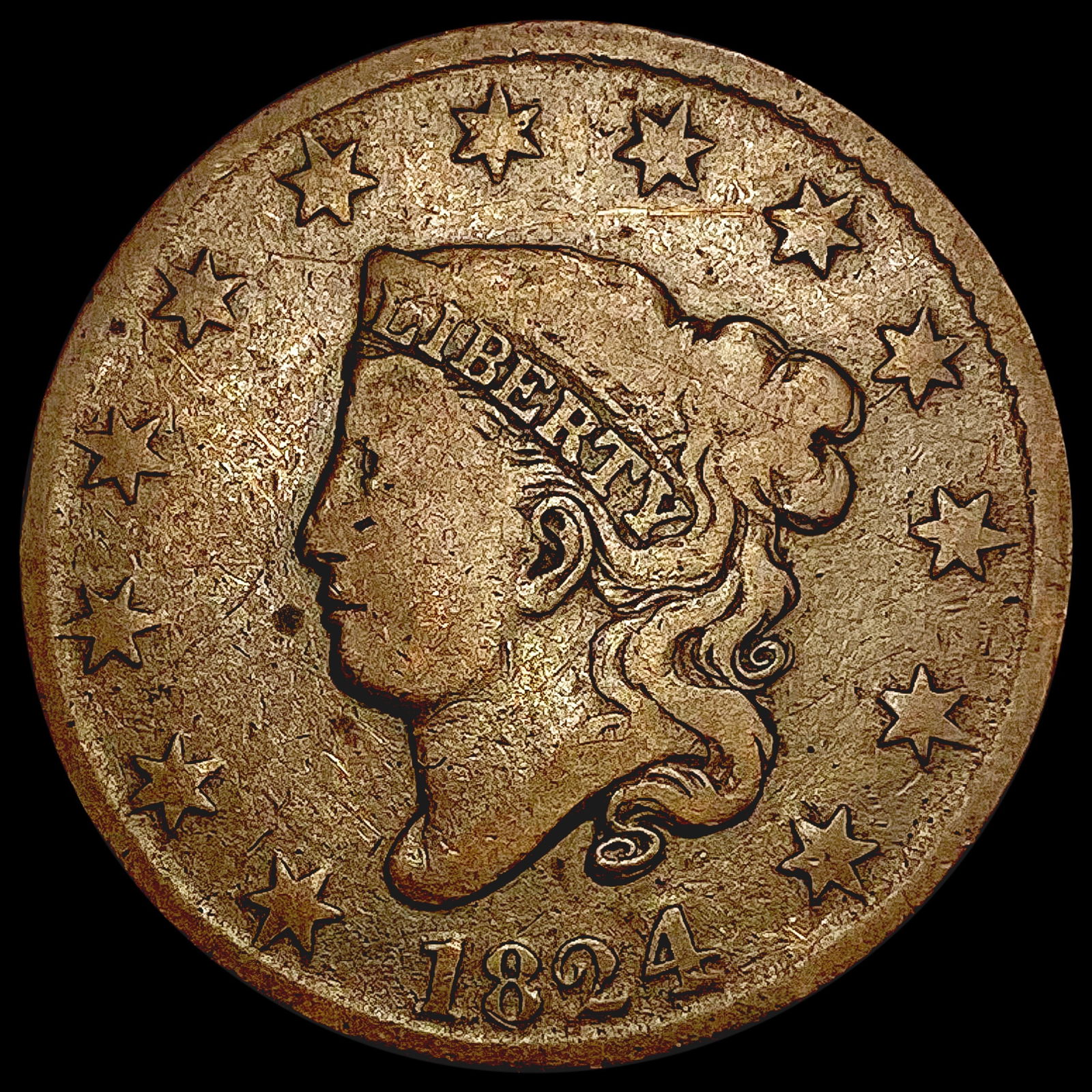 1824 Classic Head Cent LIGHTLY CIRCULATED (1 of 2)