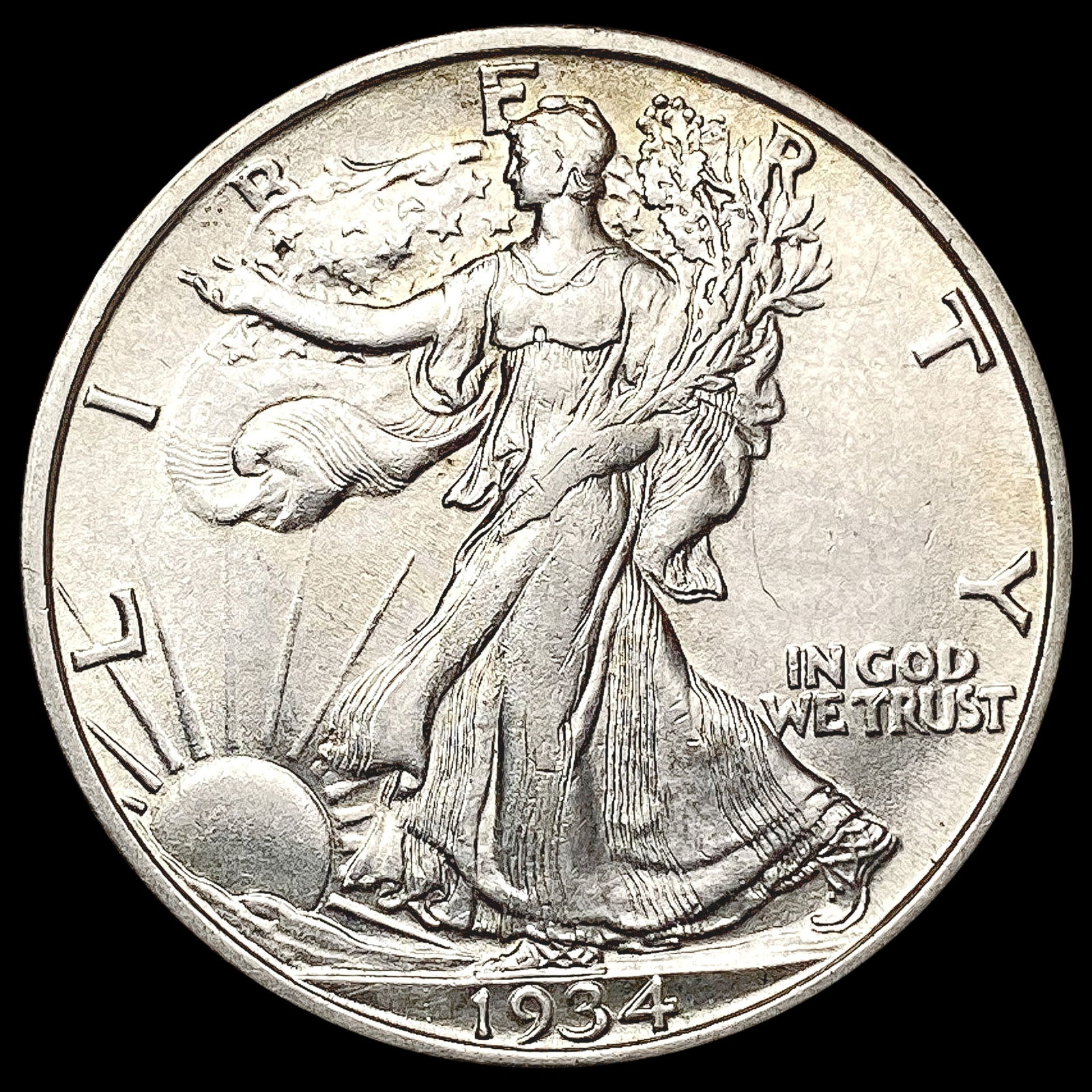 1934-S Walking Liberty Half Dollar GEM BU (1 of 2)