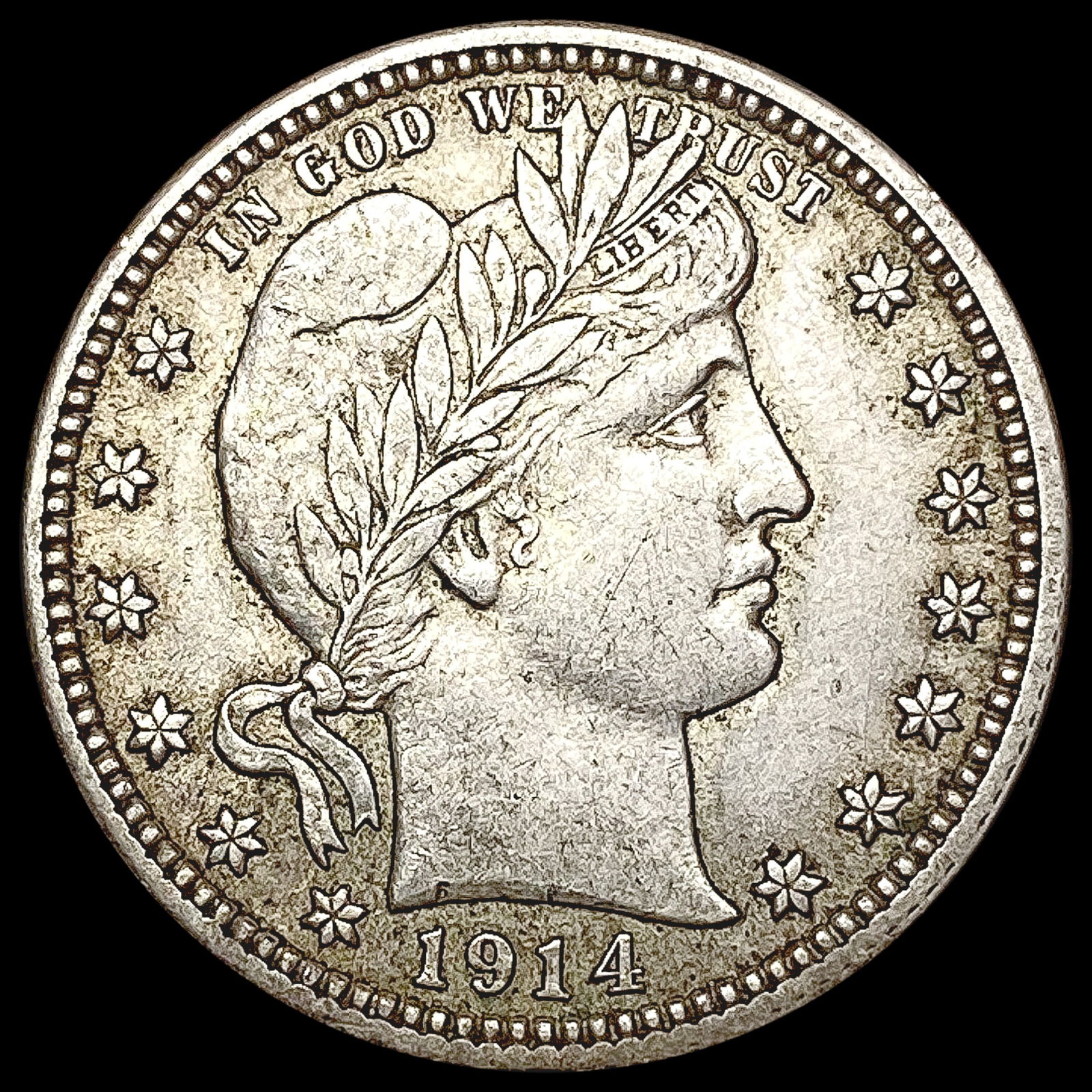 1914 Barber Quarter CLOSELY UNCIRCULATED (1 of 2)