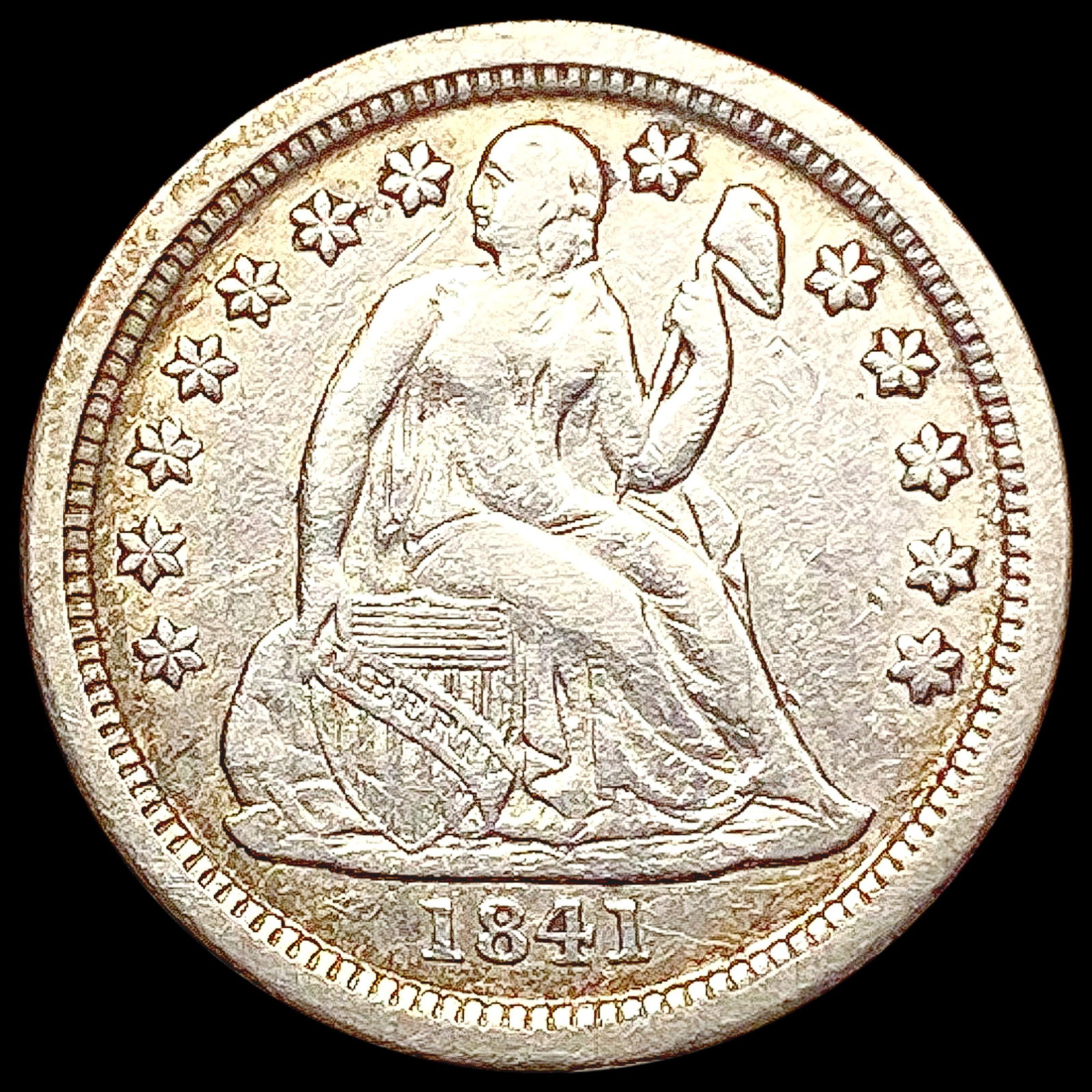 1841-O Seated Liberty Dime NEARLY UNCIRCULATED (1 of 2)