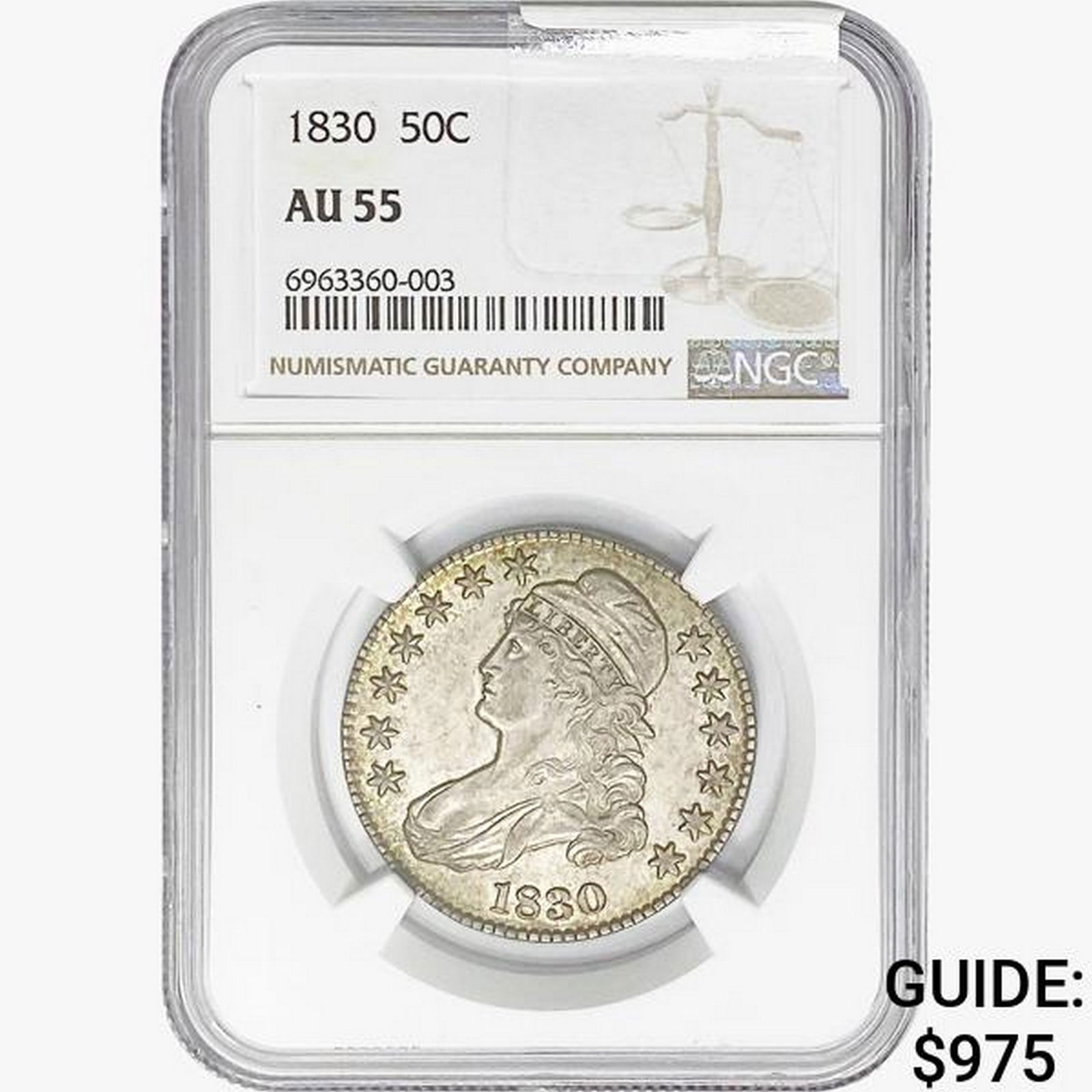 1830 Capped Bust Half Dollar NGC AU55 (1 of 2)
