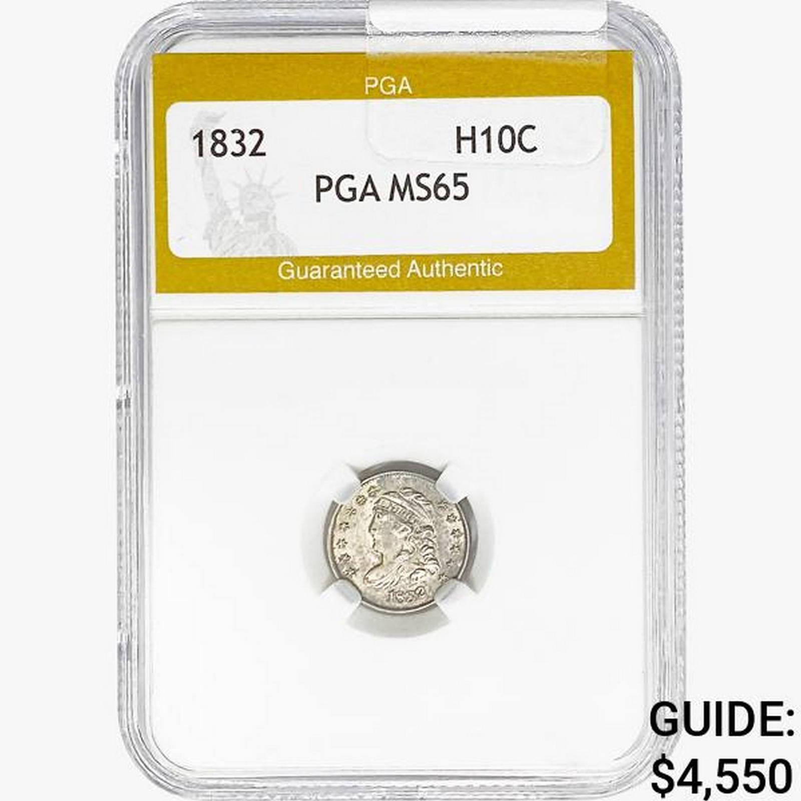 1832 Capped Bust Half Dime Pga Ms65 Auction