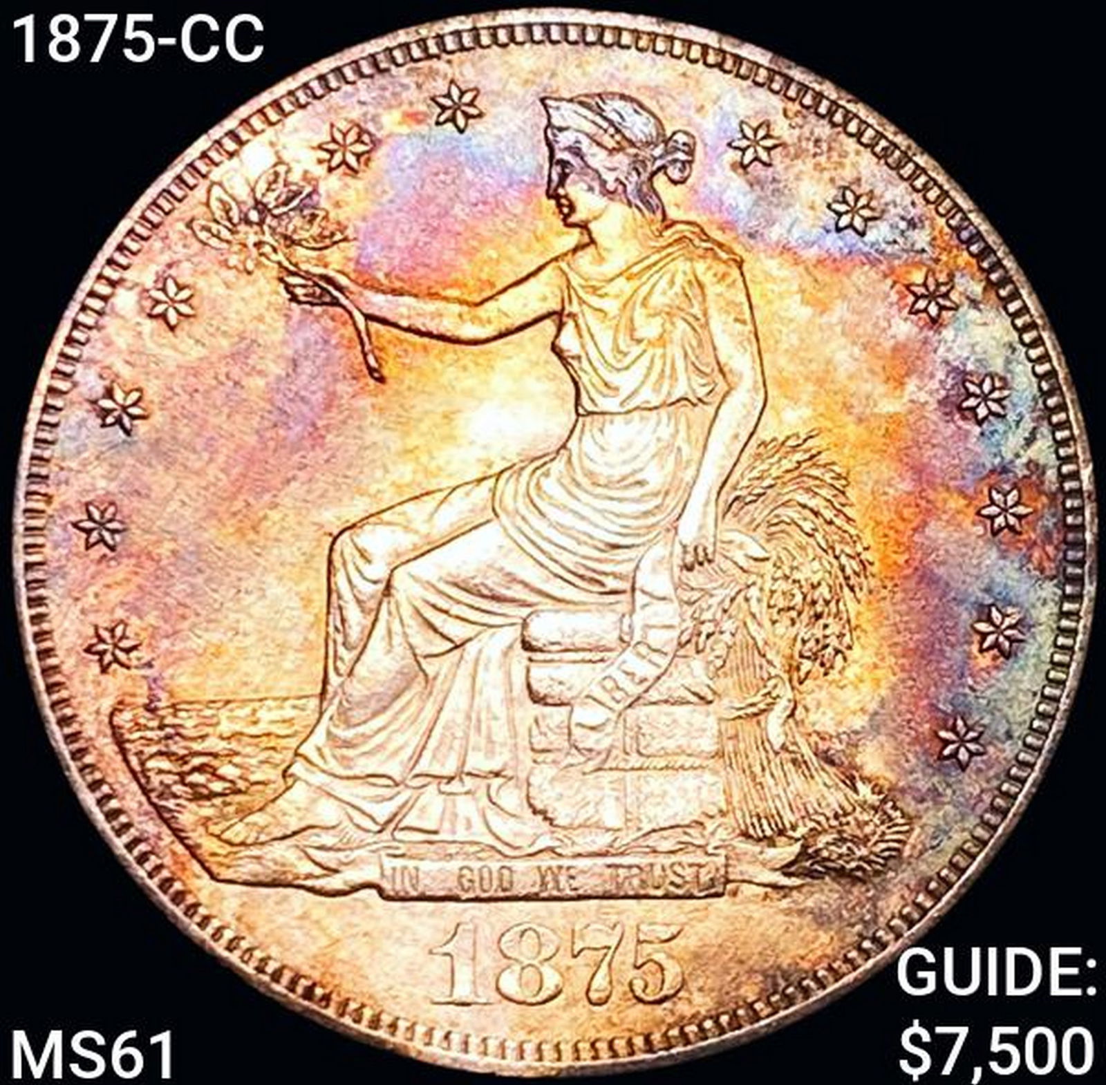 1875-CC Silver Trade Dollar UNCIRCULATED (1 of 2)