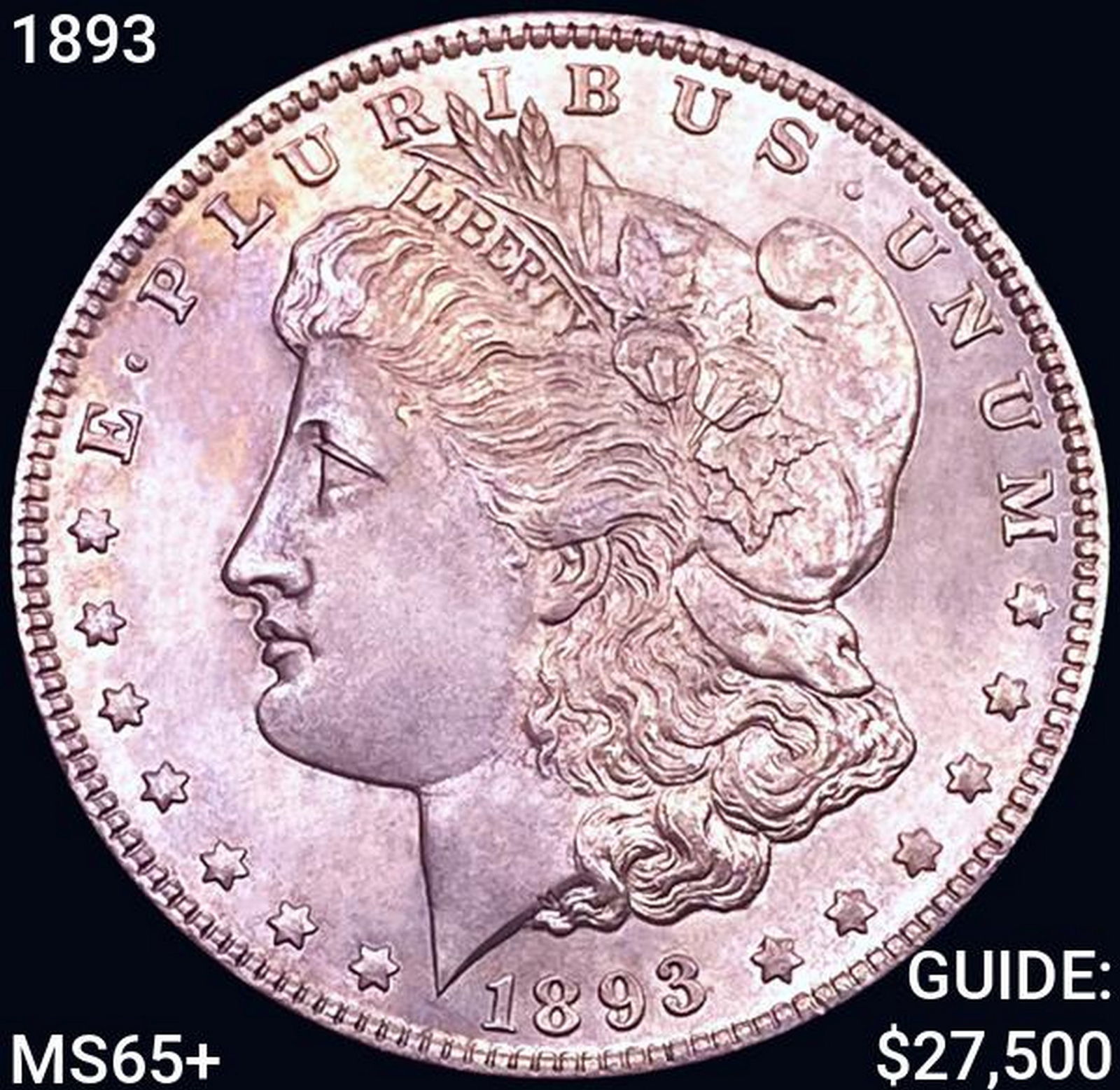 1893 Morgan Silver Dollar GEM BU + (1 of 2)