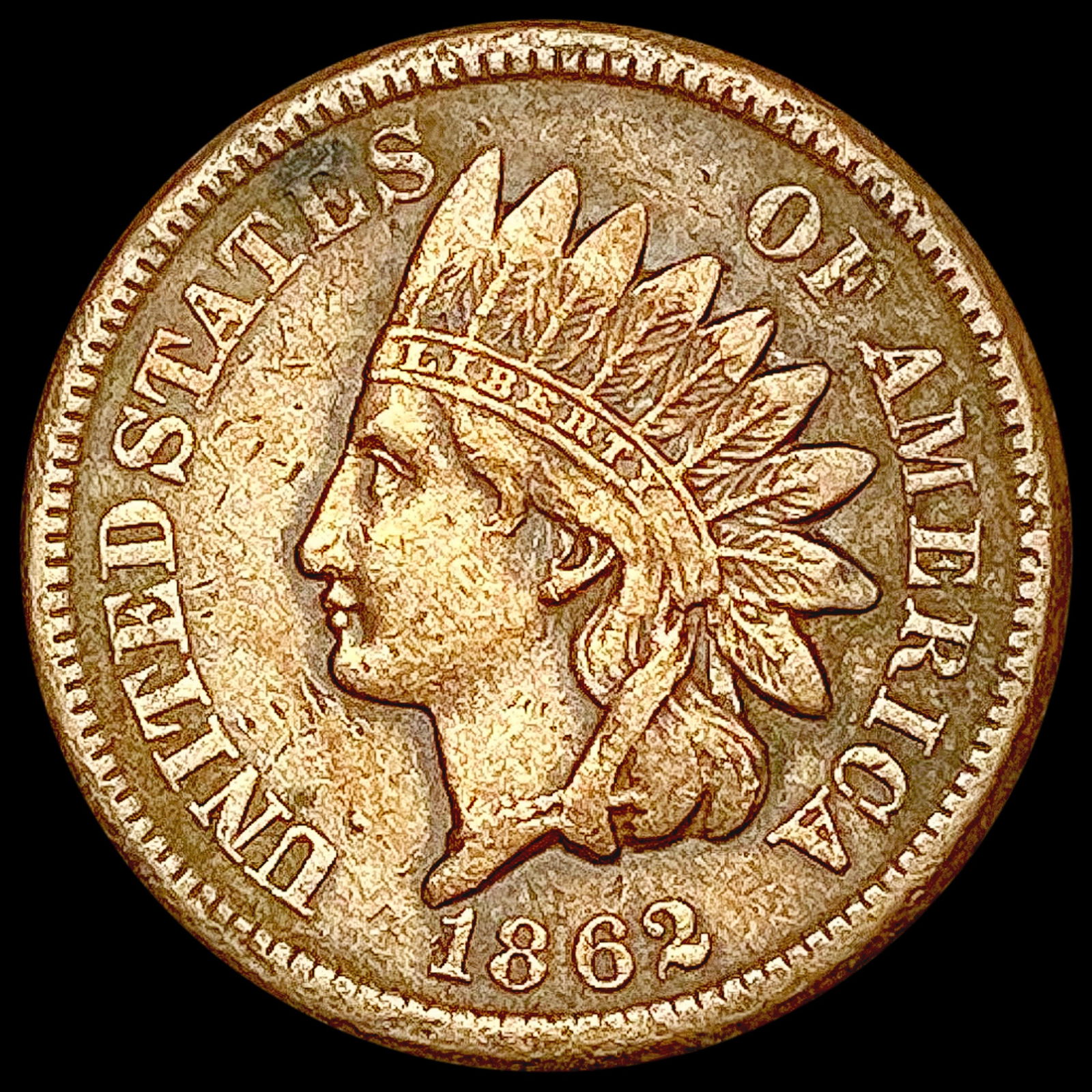 1862 Indian Head Cent CLOSELY UNCIRCULATED (1 of 2)