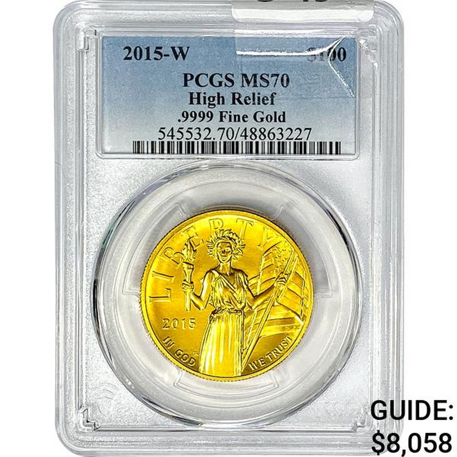 2015-W 1oz Gold $100 PCGS MS70 HR (1 of 2)