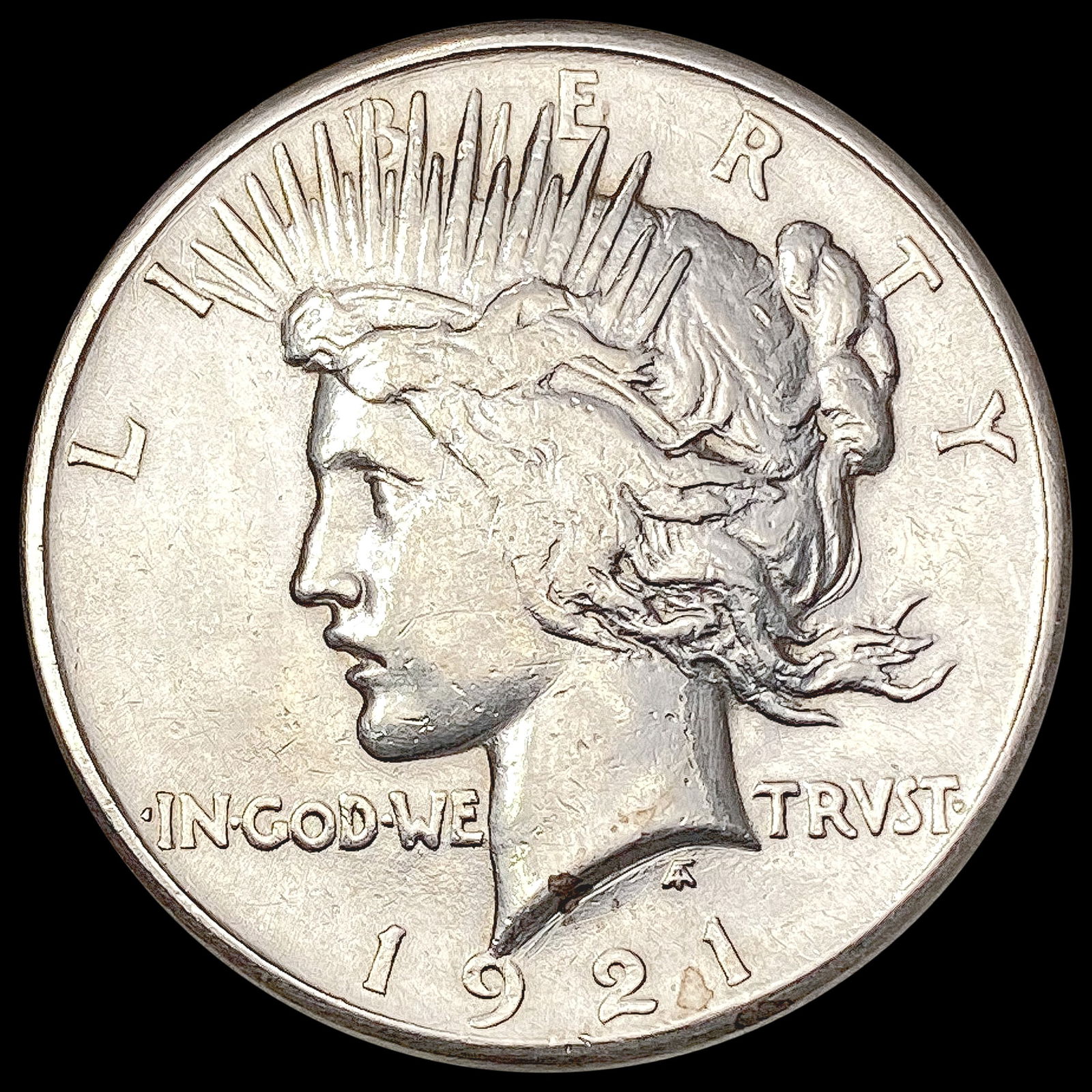 1921 Silver Peace Dollar NEARLY UNCIRCULATED (1 of 2)