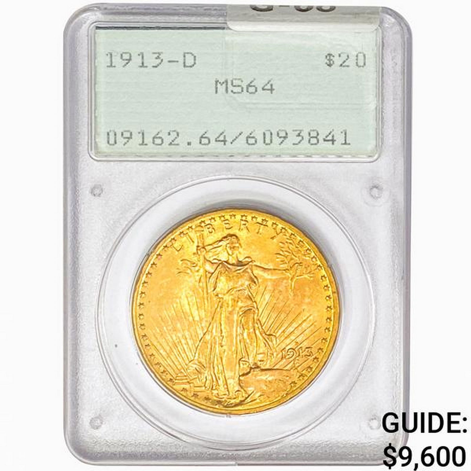 1913-D $20 Gold Double Eagle PCGS MS64 (1 of 2)