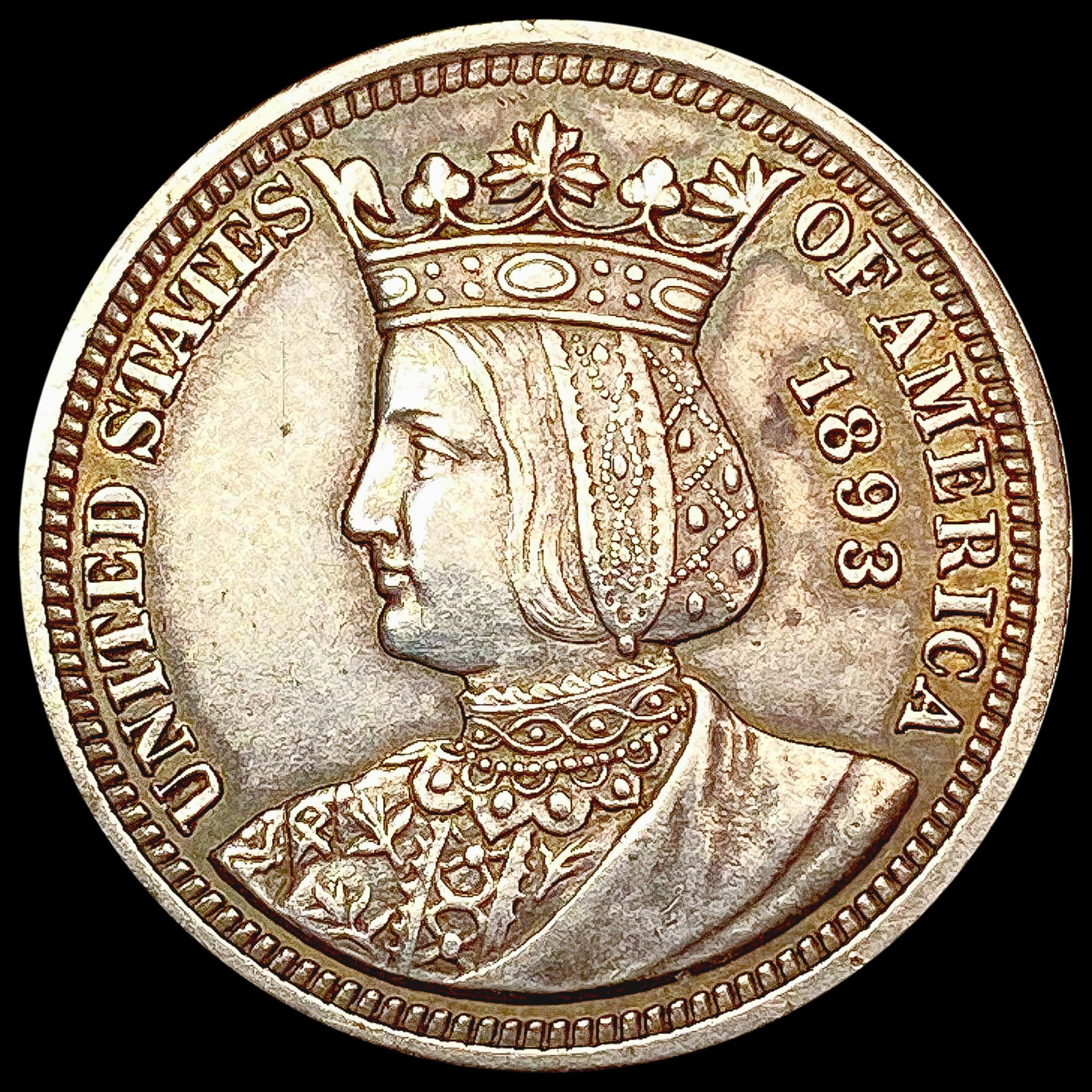 1893 Isabella Silver Quarter CLOSELY UNCIRCULATED (1 of 2)