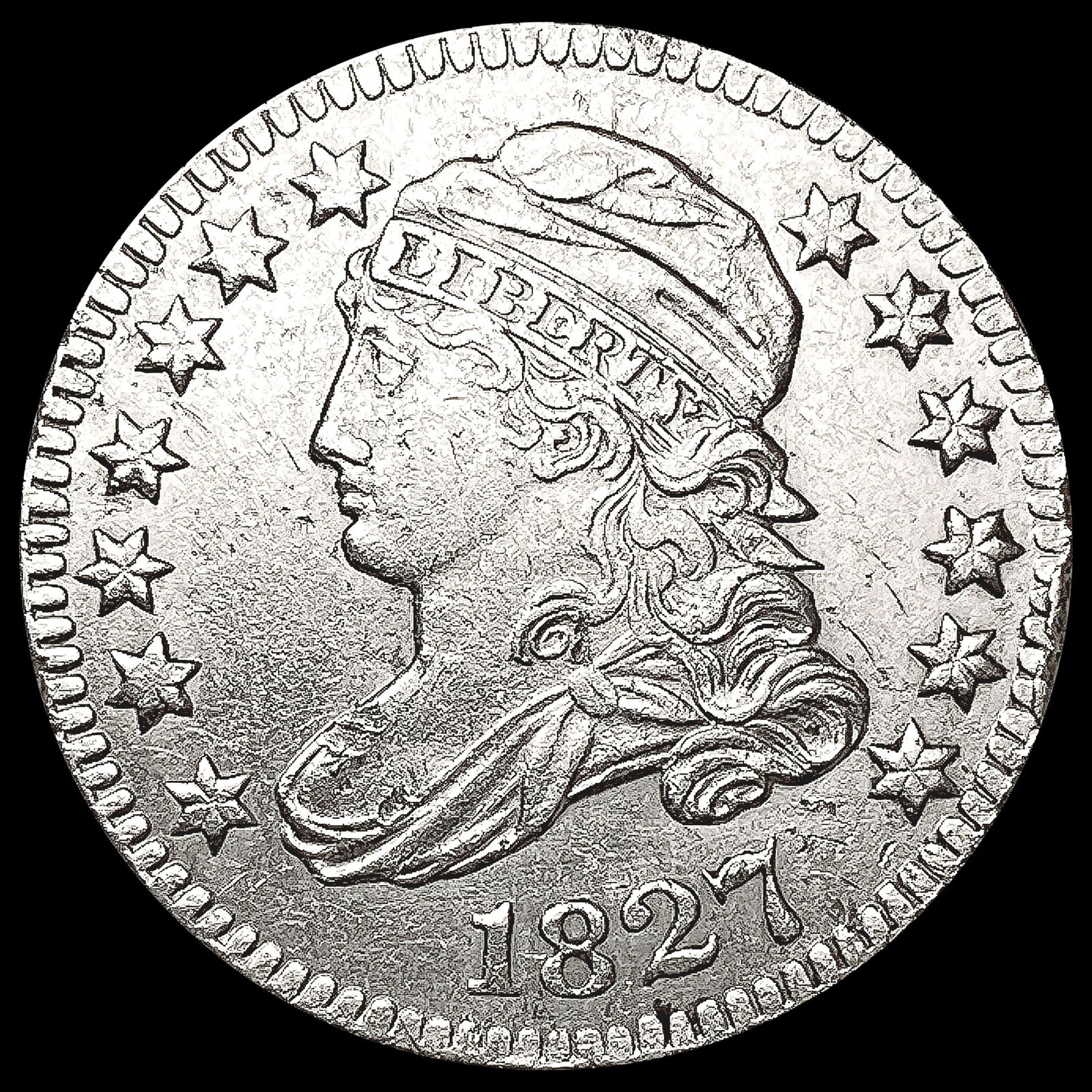 1827 Capped Bust Dime CHOICE AU (1 of 2)