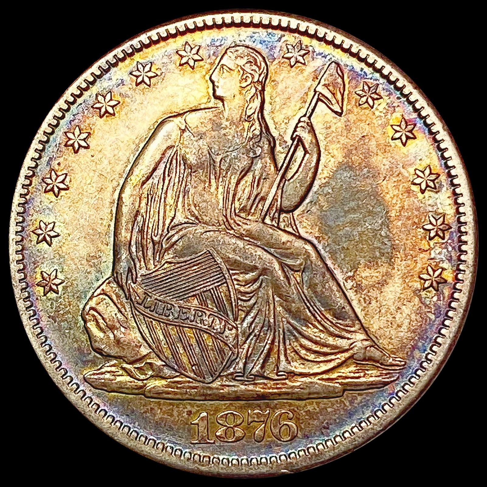 1876-CC Seated Liberty Half Dollar CHOICE AU (1 of 2)