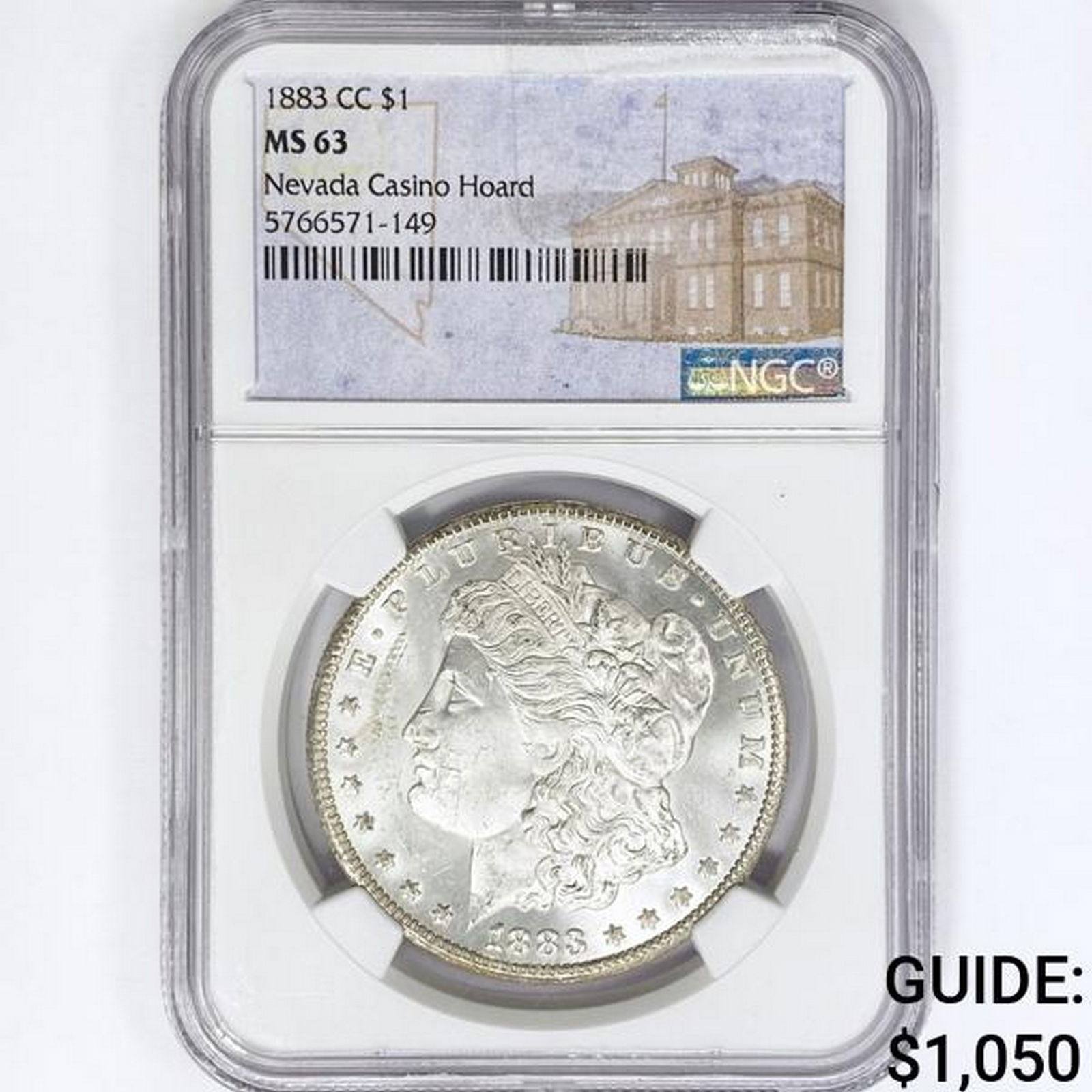 1883-CC Morgan Silver Dollar NGC MS63 (1 of 2)