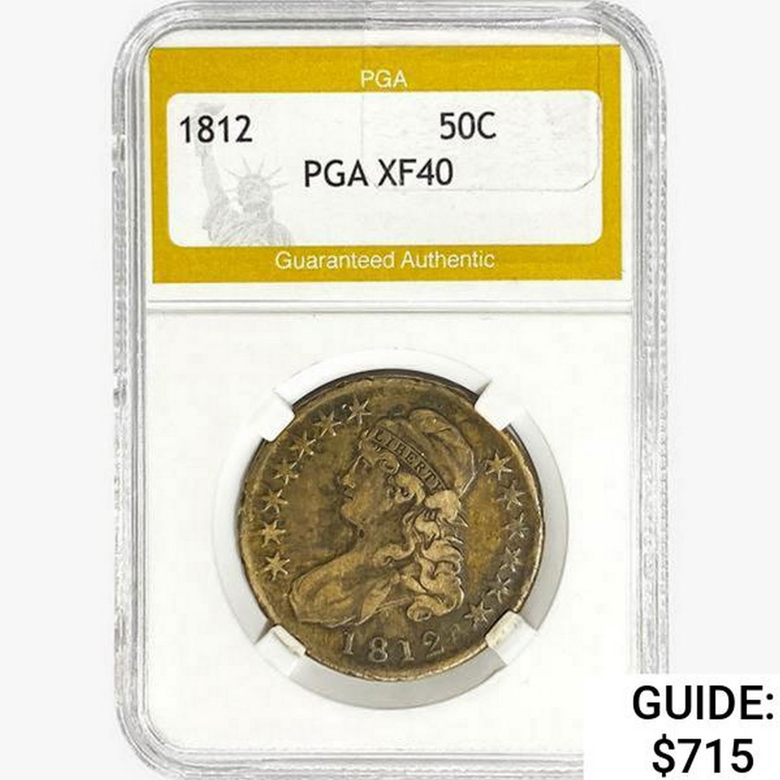 1812 Capped Bust Half Dollar PGA XF40 (1 of 2)