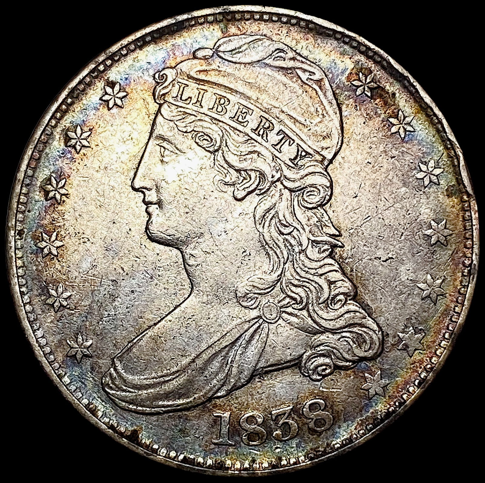 1838 Capped Bust Half Dollar CLOSELY UNCIRCULATED (1 of 2)