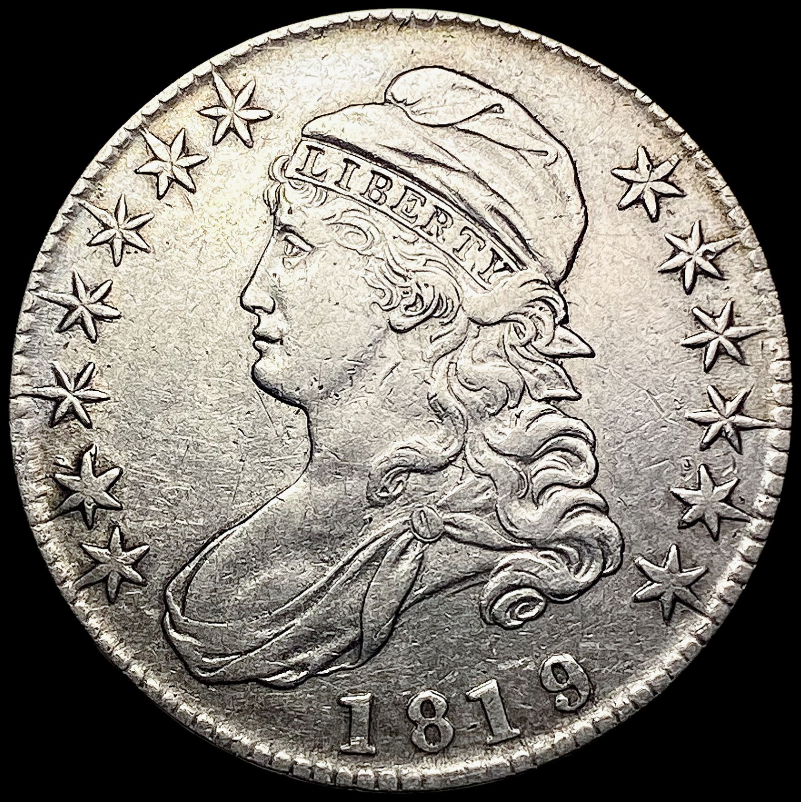 1819/18 Lg 9 O-104a Capped Bust Half Dollar CHOICE AU (1 of 2)