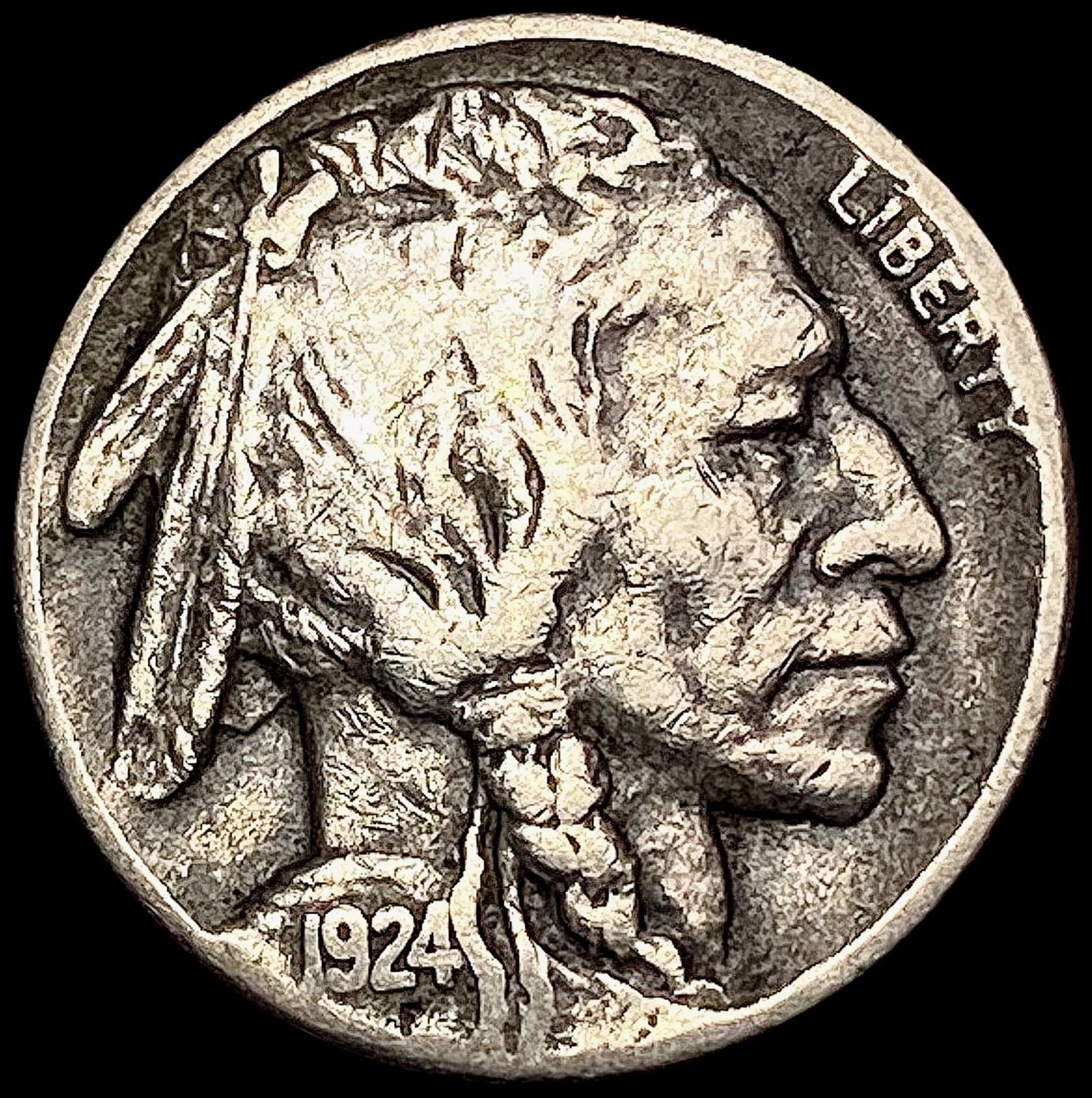1924-S Buffalo Nickel NEARLY UNCIRCULATED (1 of 2)