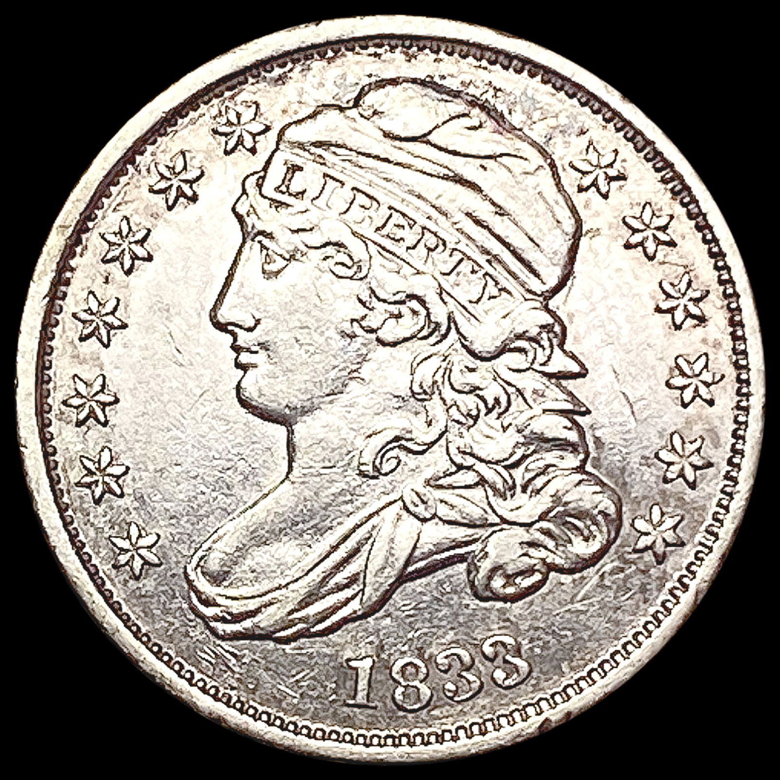 1833 Capped Bust Dime CLOSELY UNCIRCULATED (1 of 2)