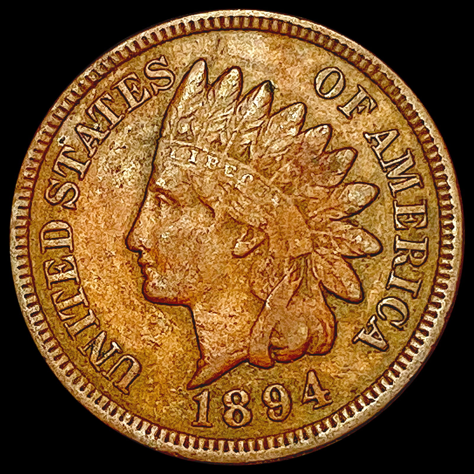1894 Indian Head Cent NEARLY UNCIRCULATED (1 of 2)