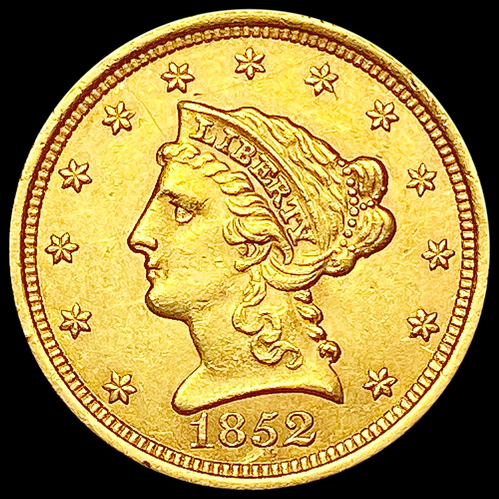 1852 $2.50 Gold Quarter Eagle UNCIRCULATED (1 of 2)