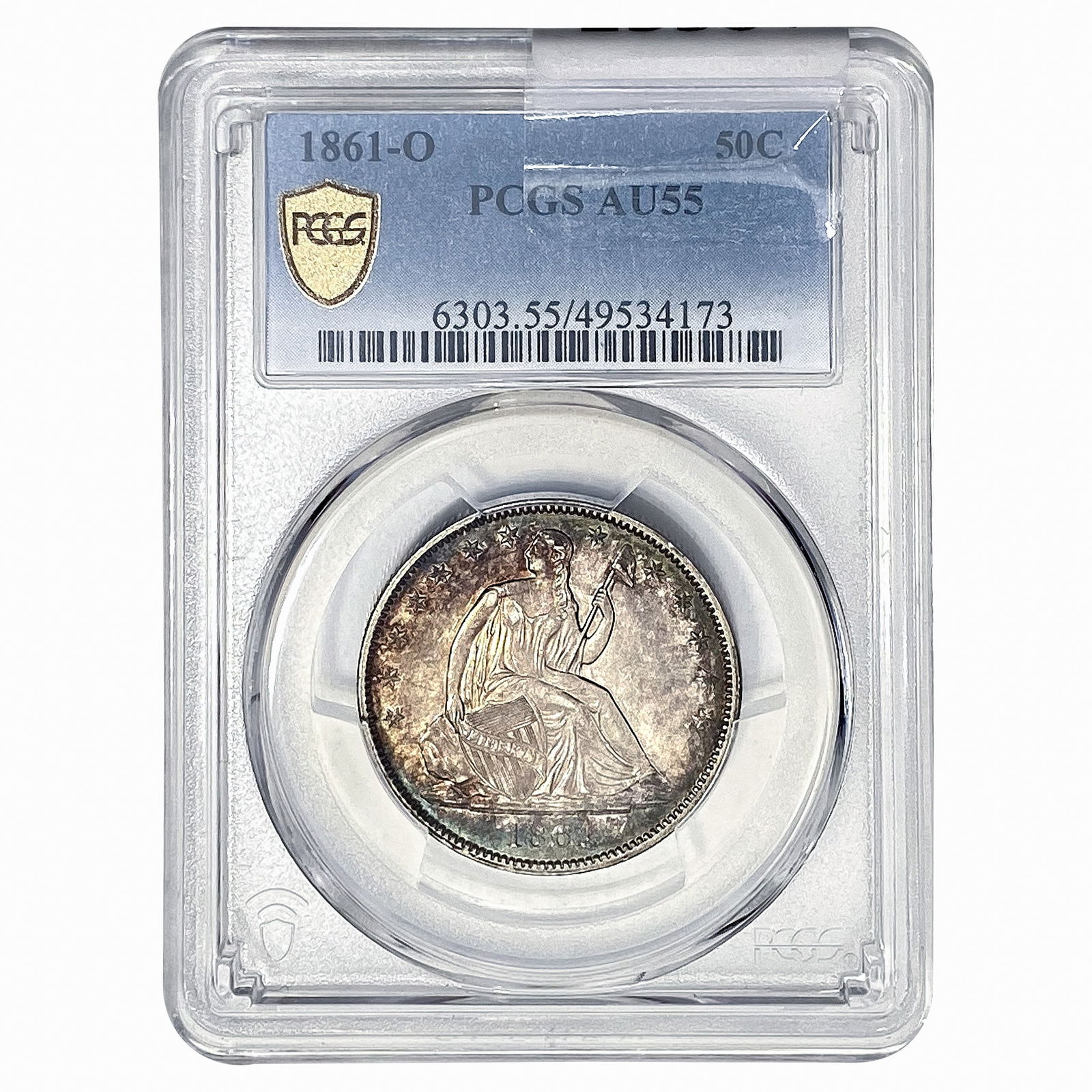 1861-O Seated Liberty Half Dollar PCGS AU55 (1 of 2)