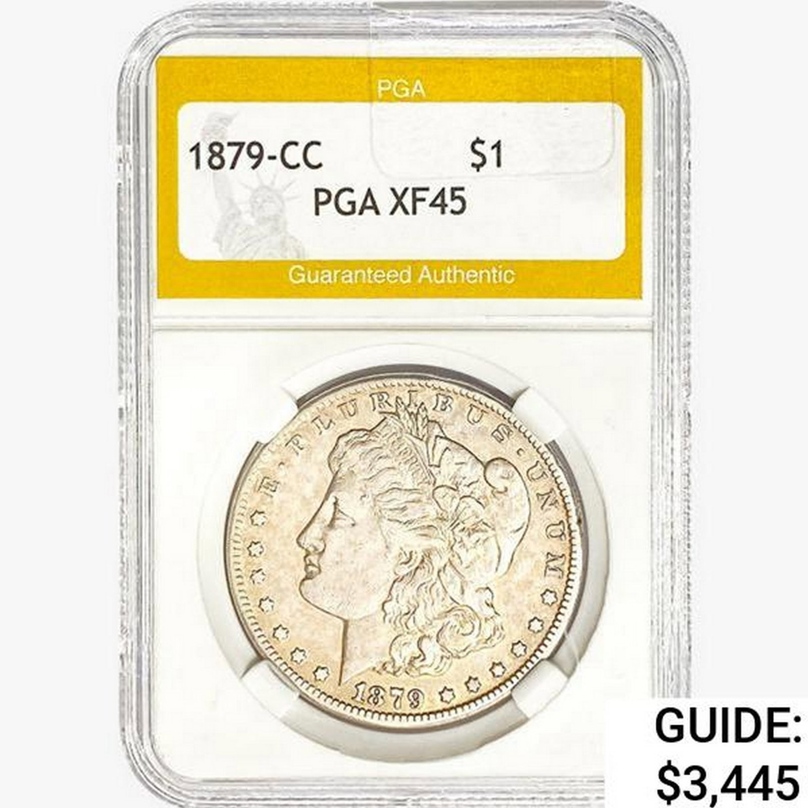 1879-CC Morgan Silver Dollar PGA XF45: 1879-CC Morgan Silver Dollar PGA XF45