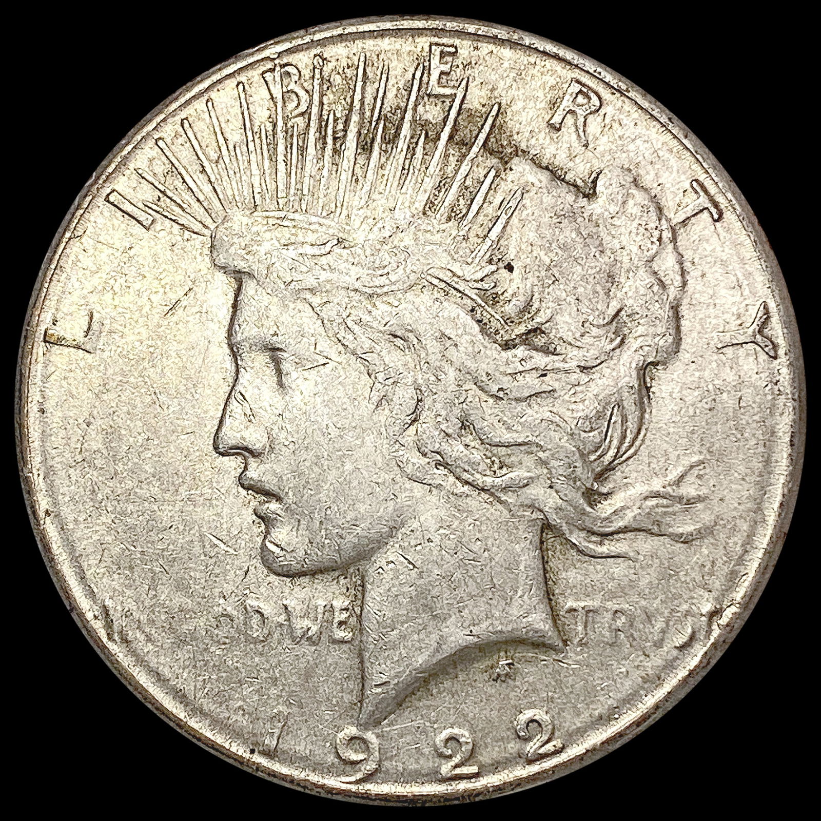 1922-S Silver Peace Dollar LIGHTLY CIRCULATED (1 of 2)