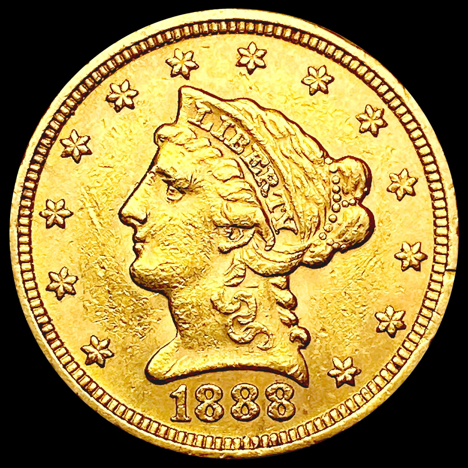1888 $3 Gold Piece CLOSELY UNCIRCULATED (1 of 2)