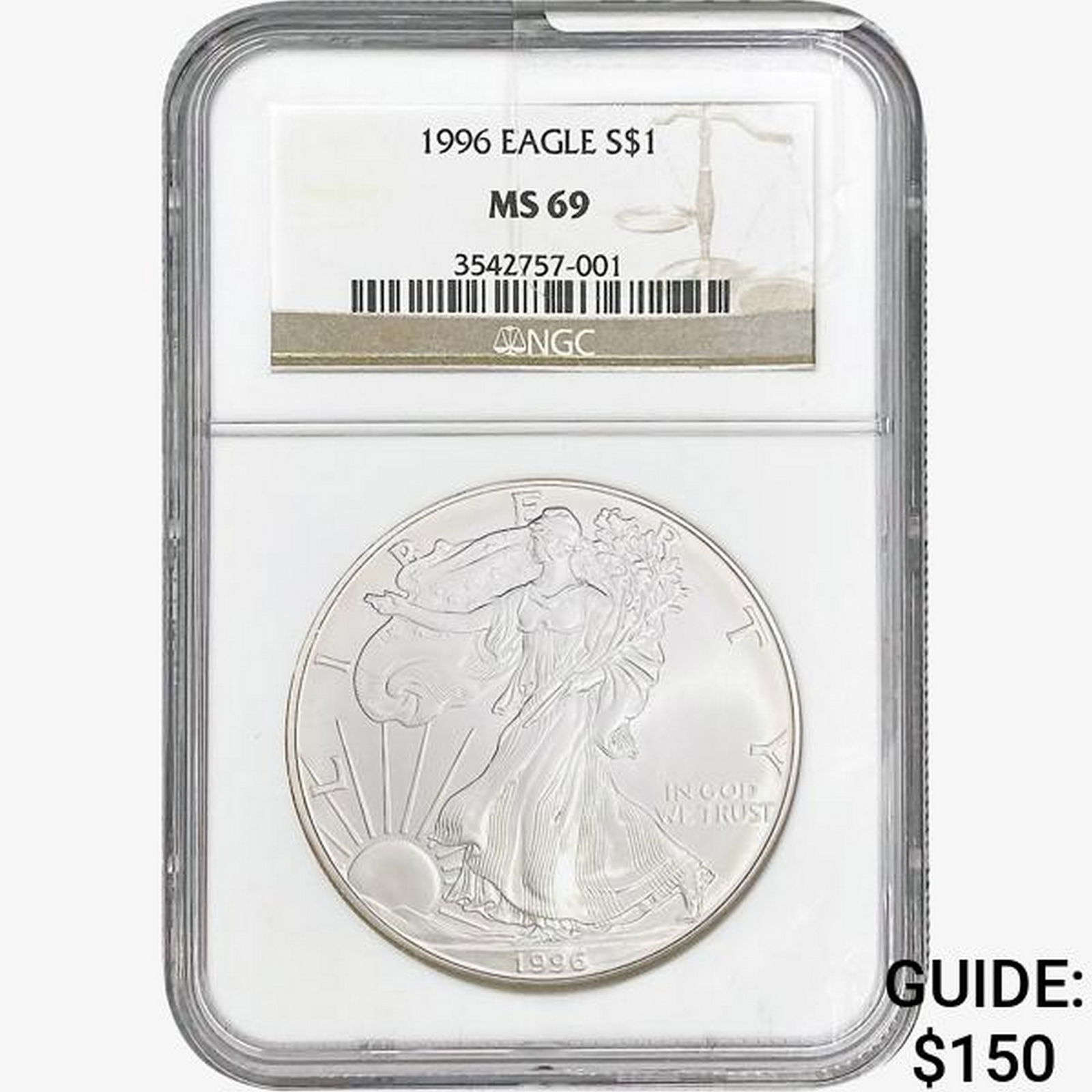 1996 Silver Eagle NGC MS69 (1 of 2)