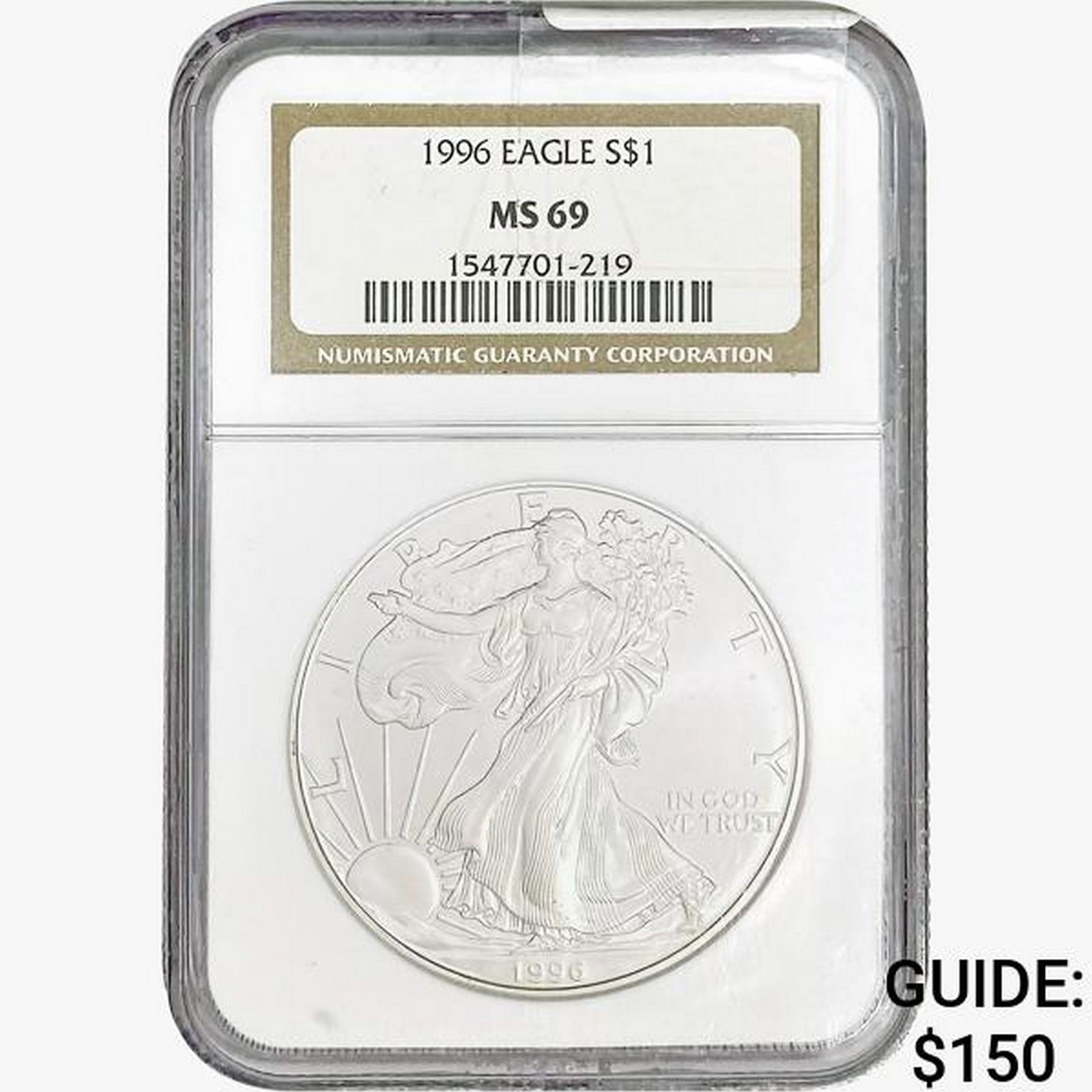 1996 Silver Eagle NGC MS69 (1 of 2)