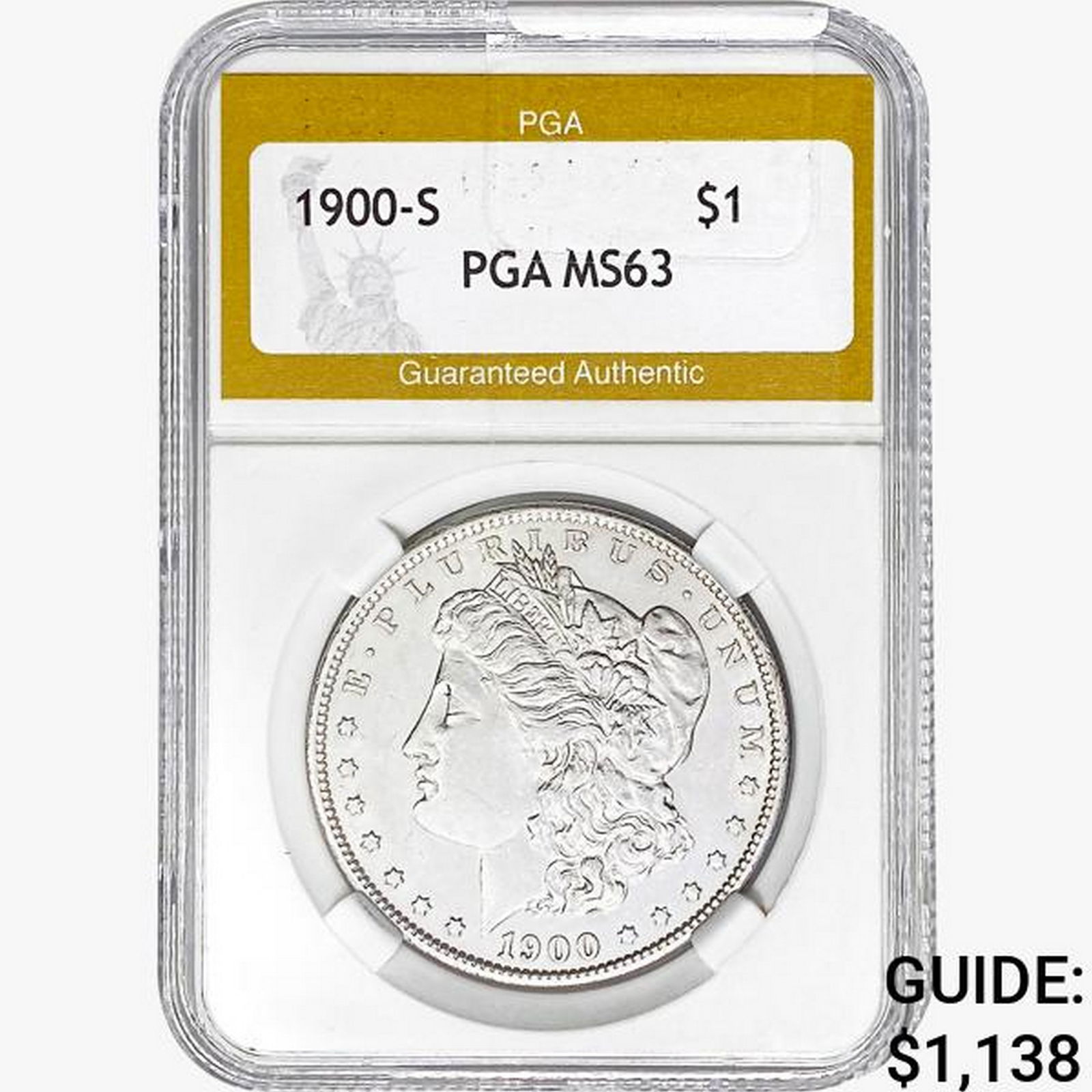 1900-S Morgan Silver Dollar PGA MS63 (1 of 2)