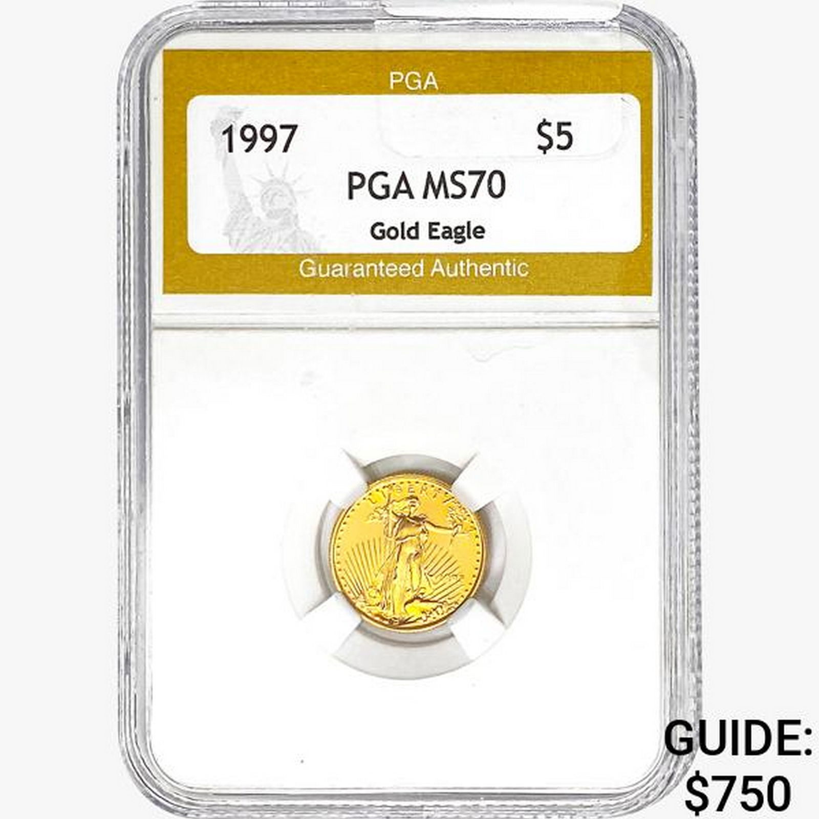 1997 US 1/10oz. Gold $5 Eagle PGA MS70 (1 of 2)