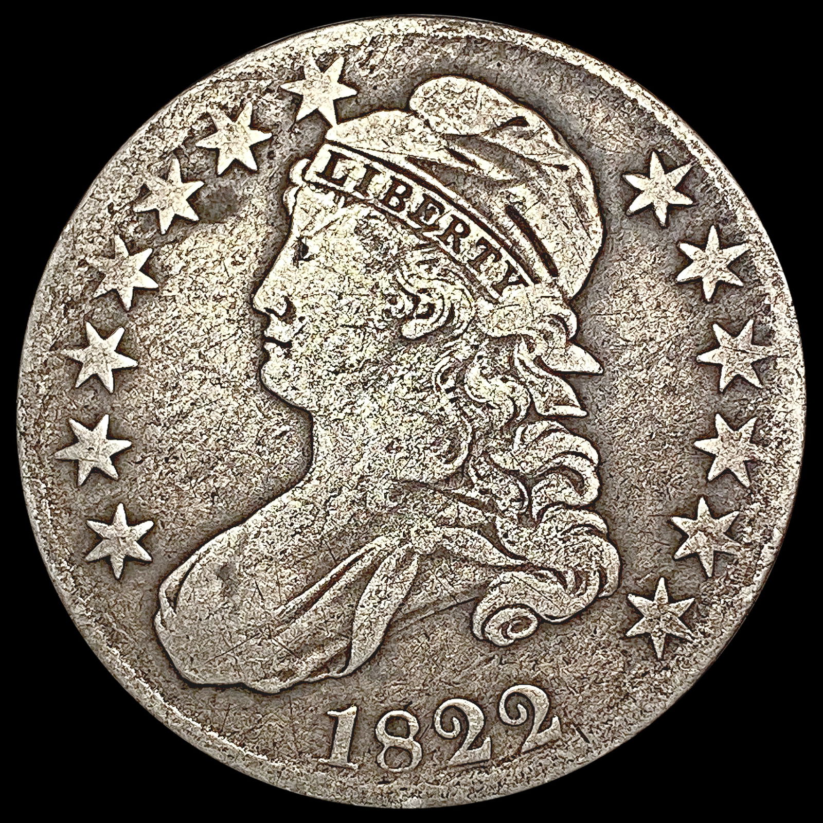 1822 Capped Bust Half Dollar NICELY CIRCULATED (1 of 2)