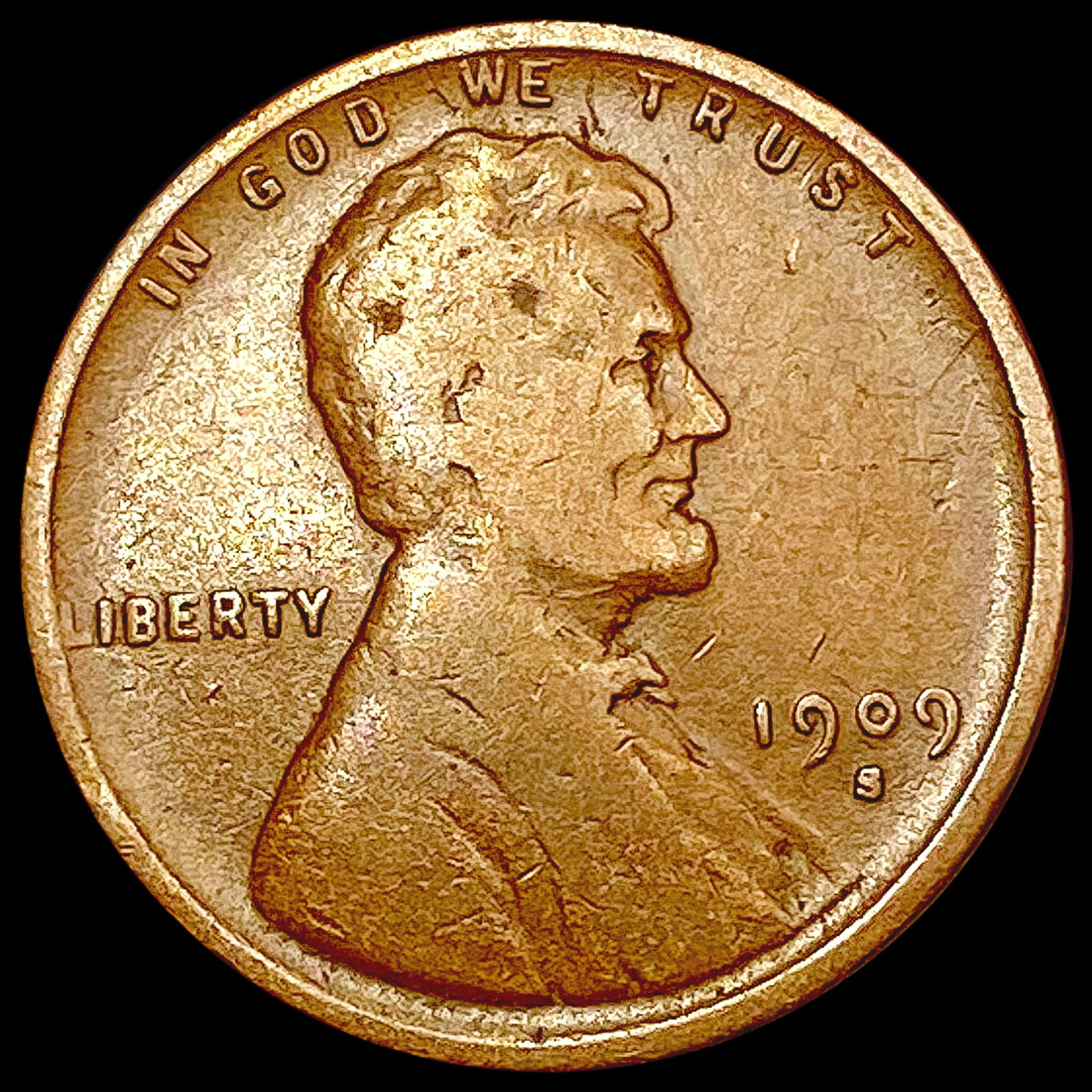 1909-S Wheat Cent LIGHTLY CIRCULATED (1 of 2)