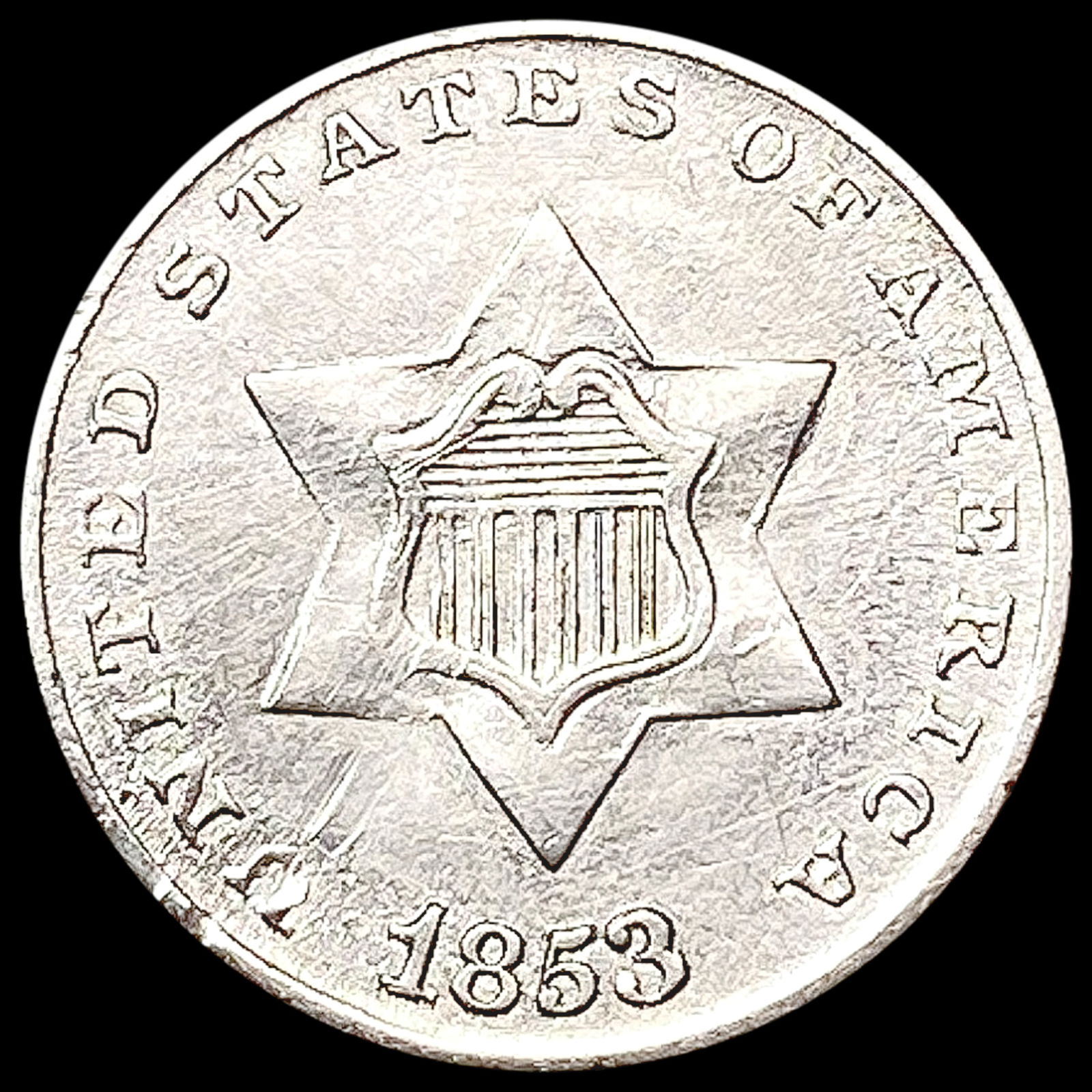 1853 Silver Three Cent UNCIRCULATED (1 of 2)