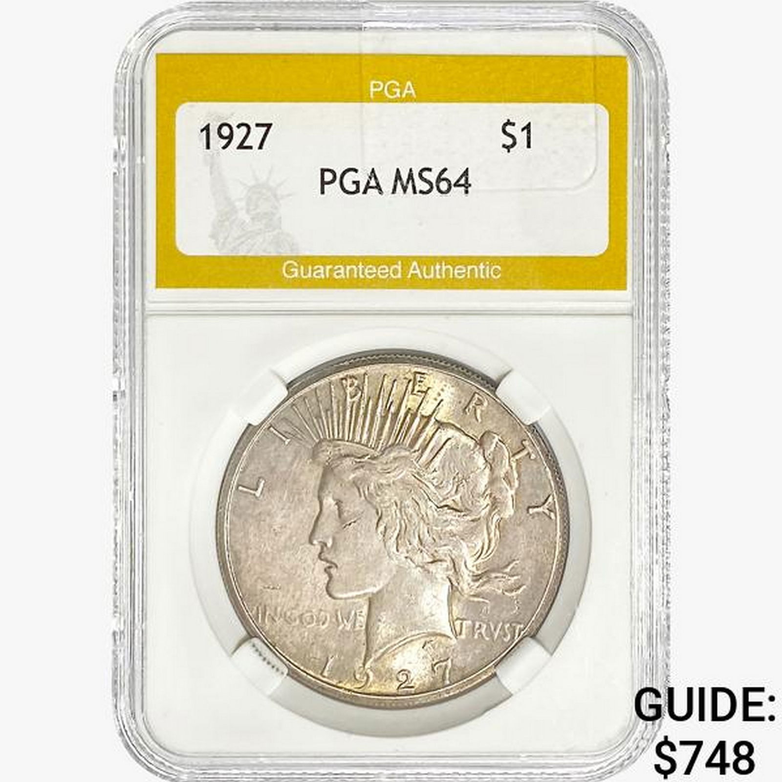 1927 Silver Peace Dollar PGA MS64 (1 of 2)
