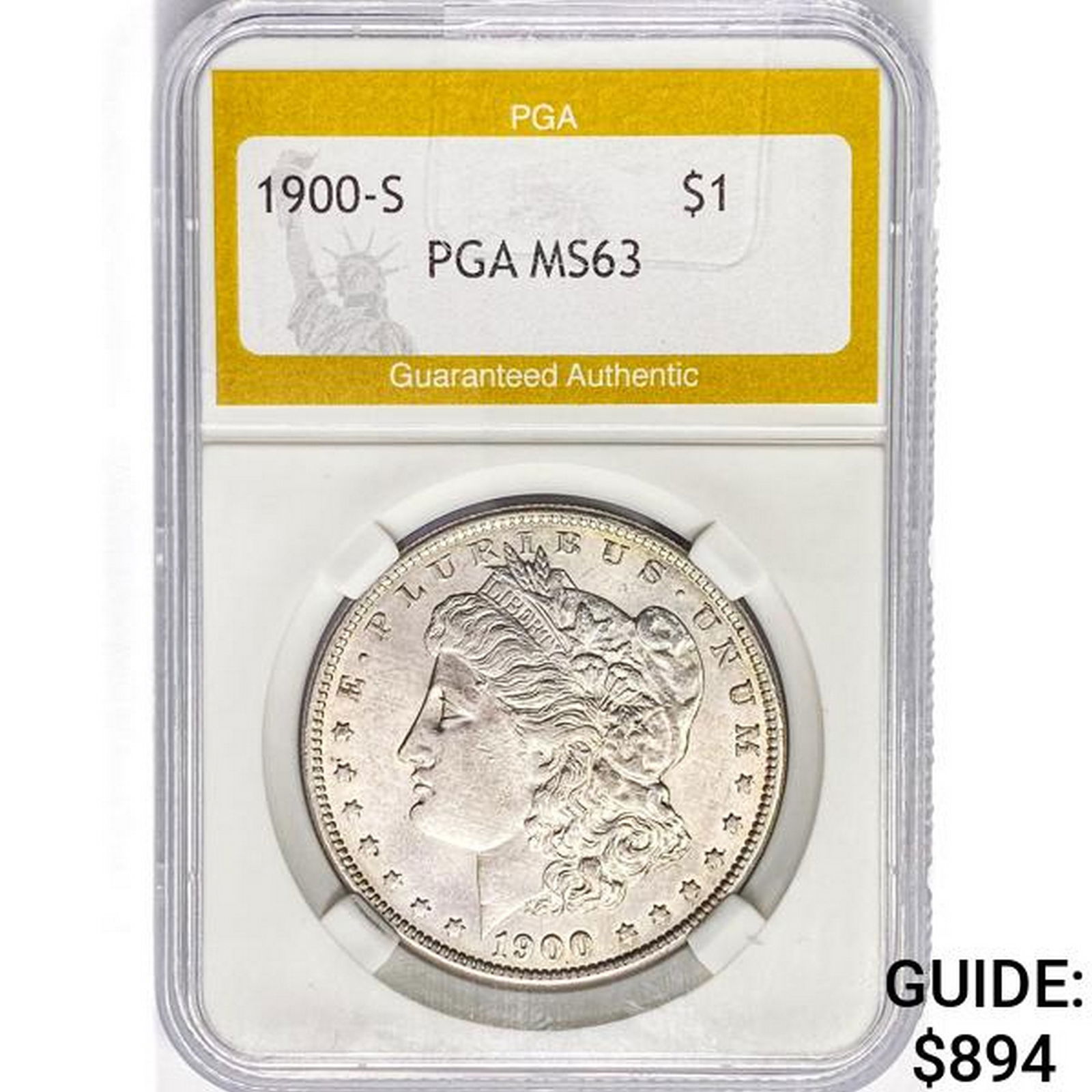 1900-S Morgan Silver Dollar PGA MS63 (1 of 2)