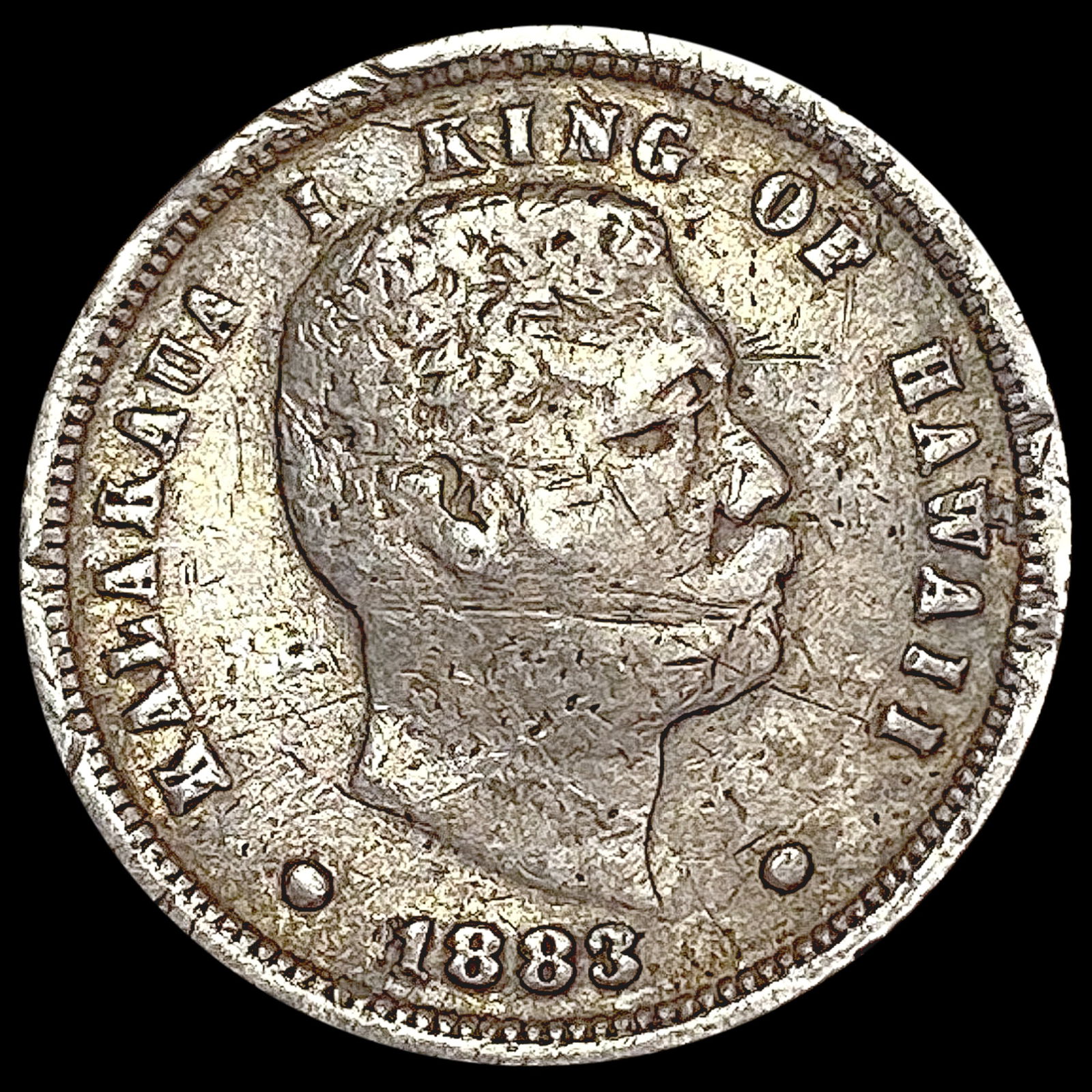 1883 Kingdom of Hawaii Dime LIGHTLY CIRCULATED (1 of 2)