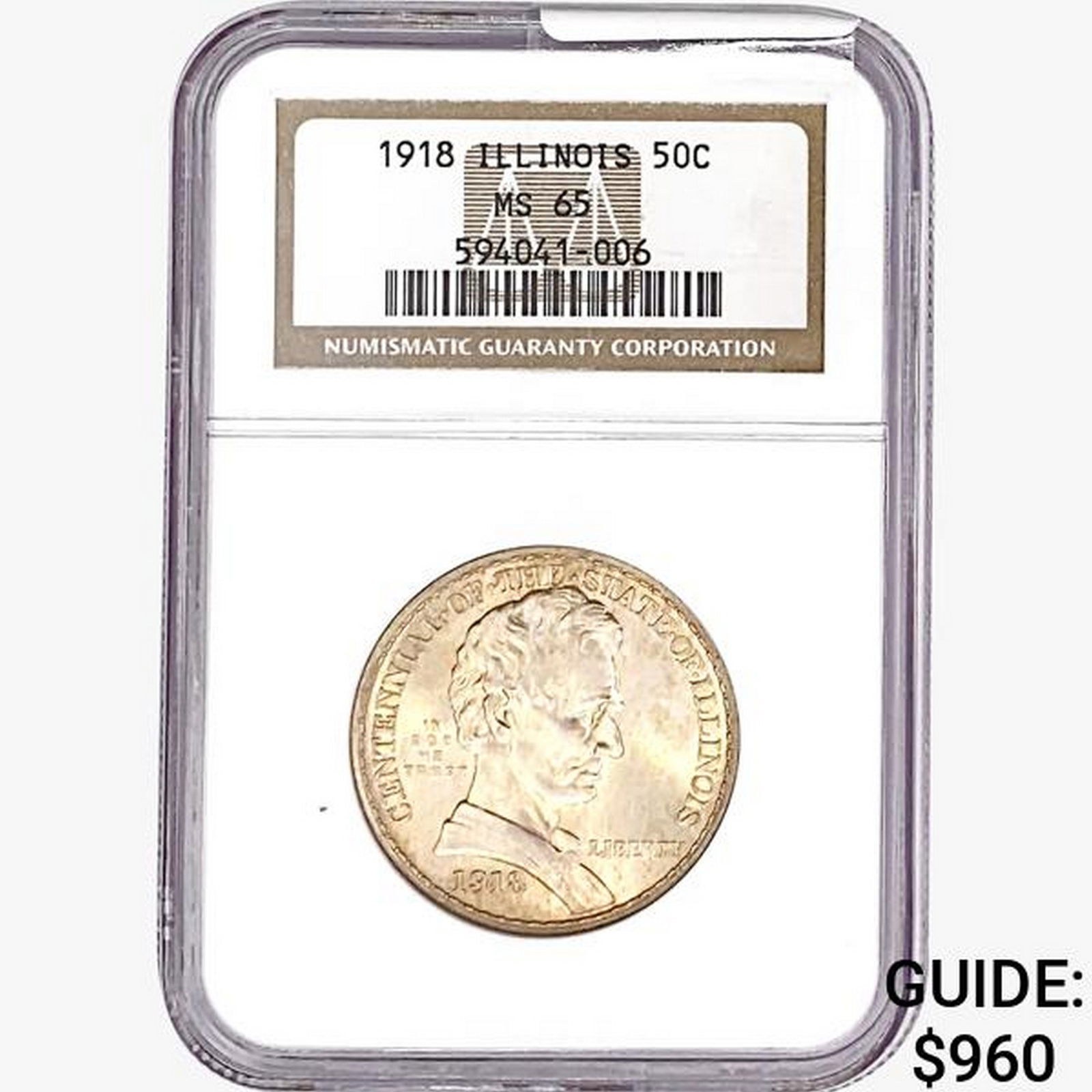 1918 Illinois Half Dollar NGC MS65 (1 of 2)