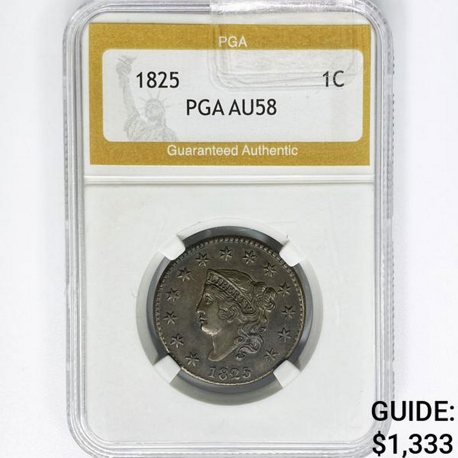 1825 Large Cent PGA AU58 (1 of 2)