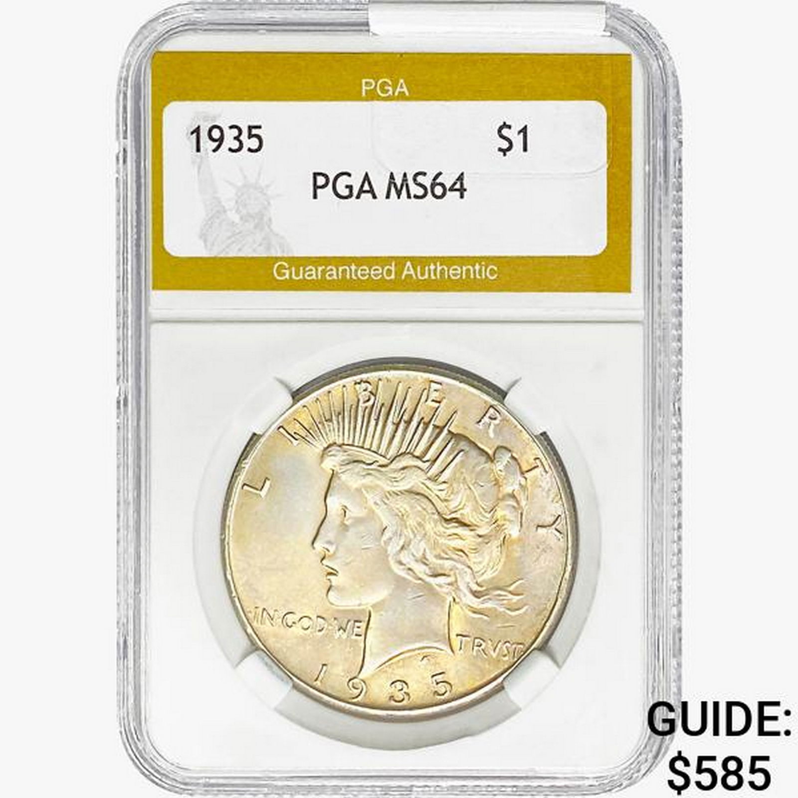1935 Silver Peace Dollar PGA MS64 (1 of 2)